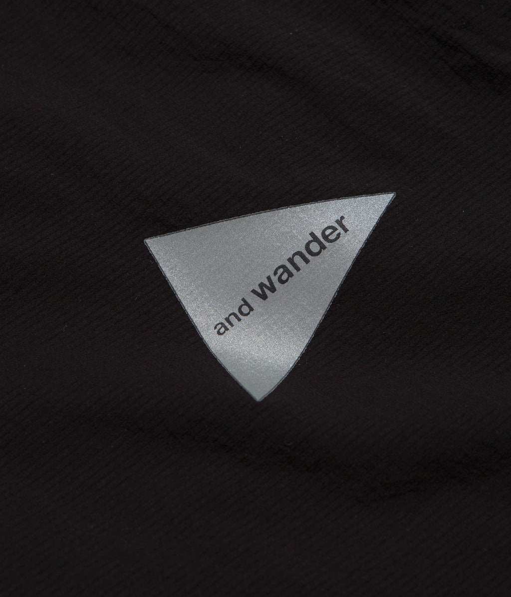 and wander Alpha Air Full Zip Hoodie - Black