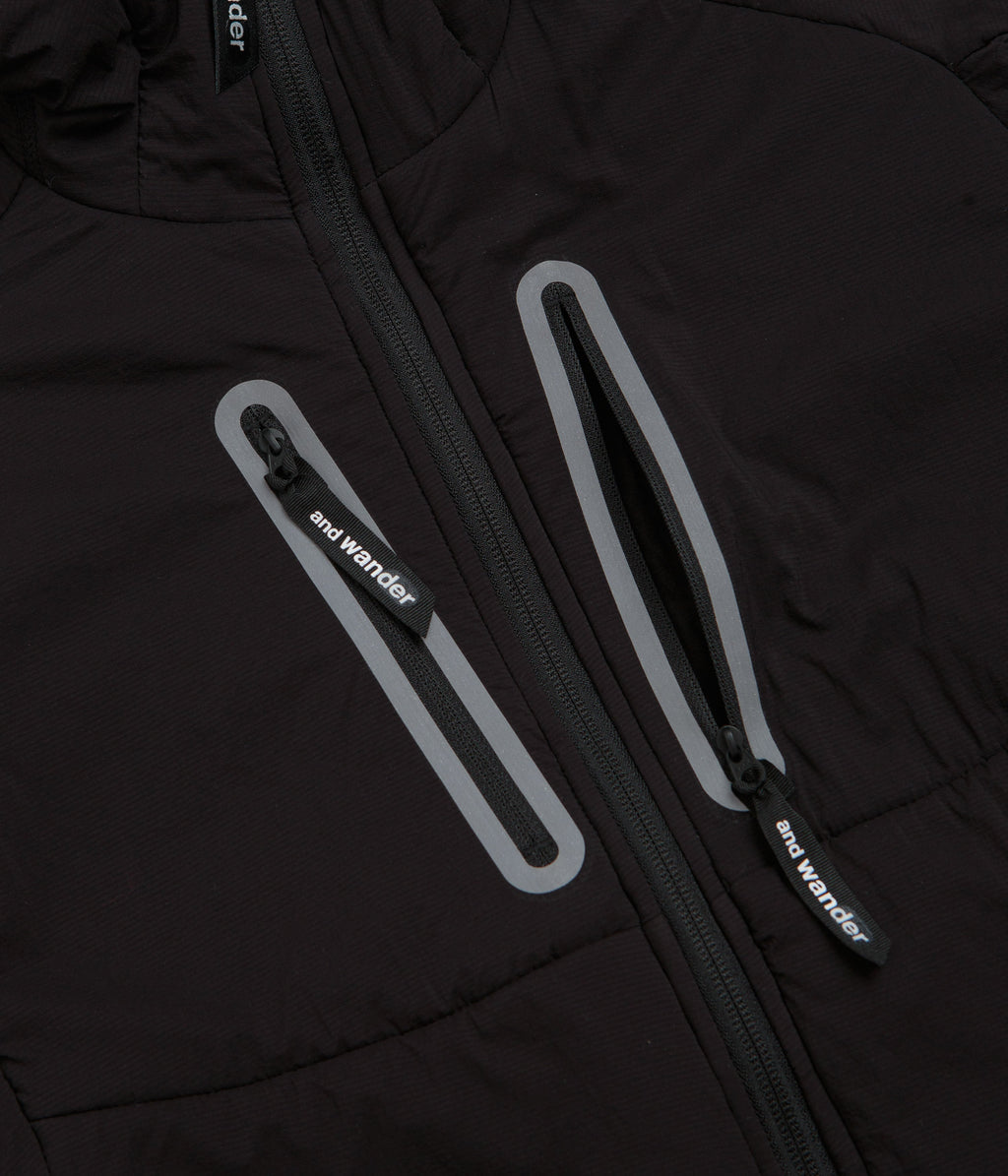 and wander Alpha Air Full Zip Hoodie - Black