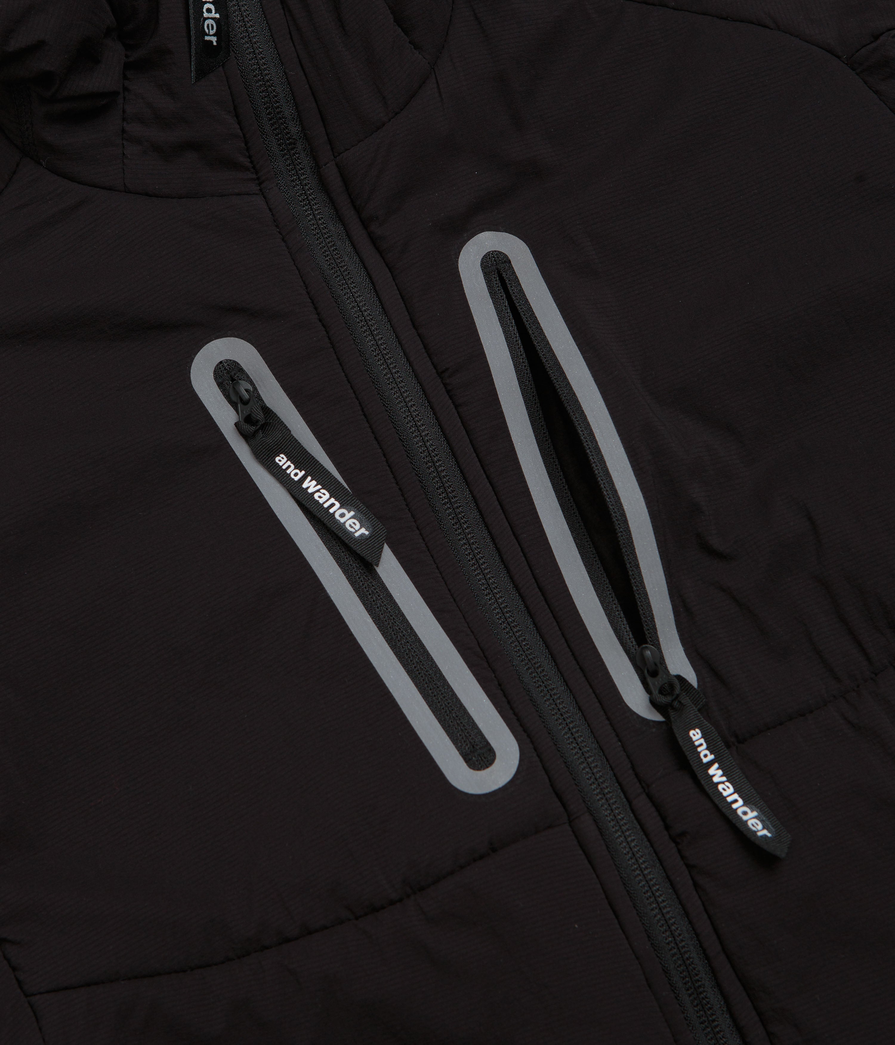 and wander Alpha Air Full Zip Hoodie - Black