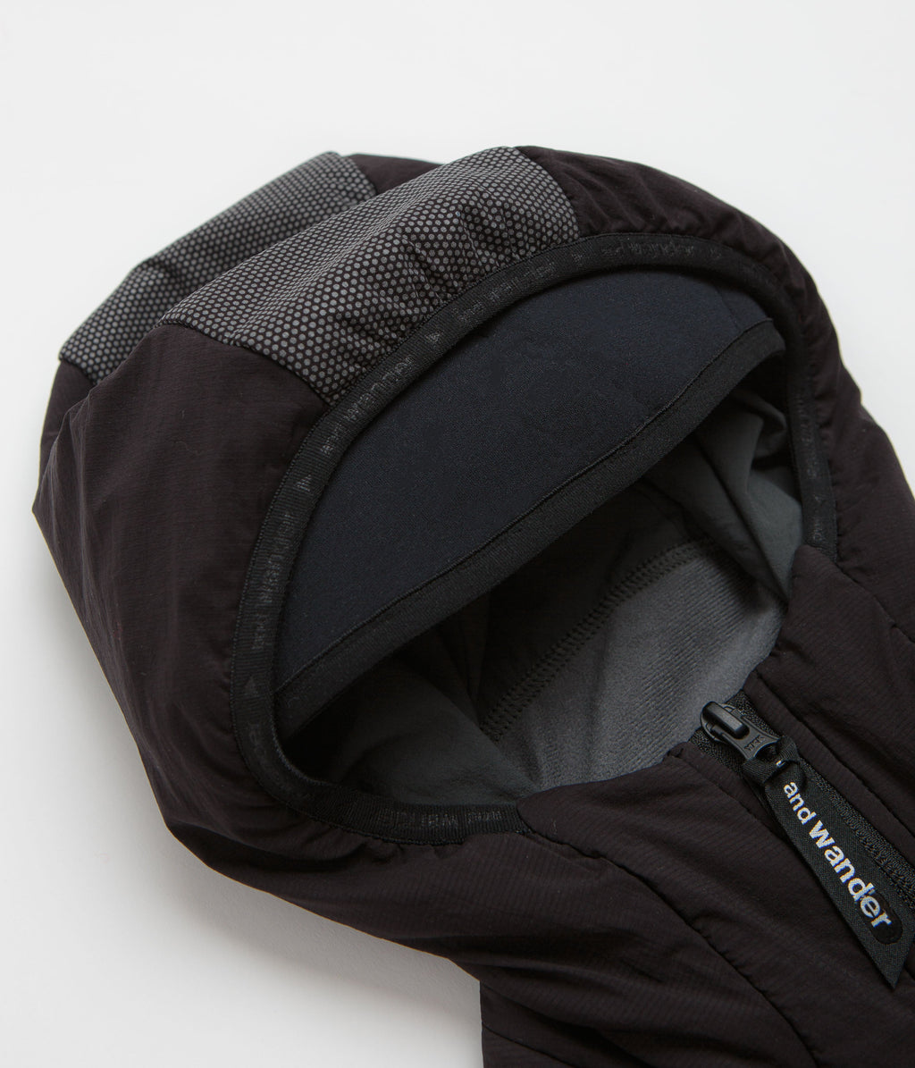 and wander Alpha Air Full Zip Hoodie - Black