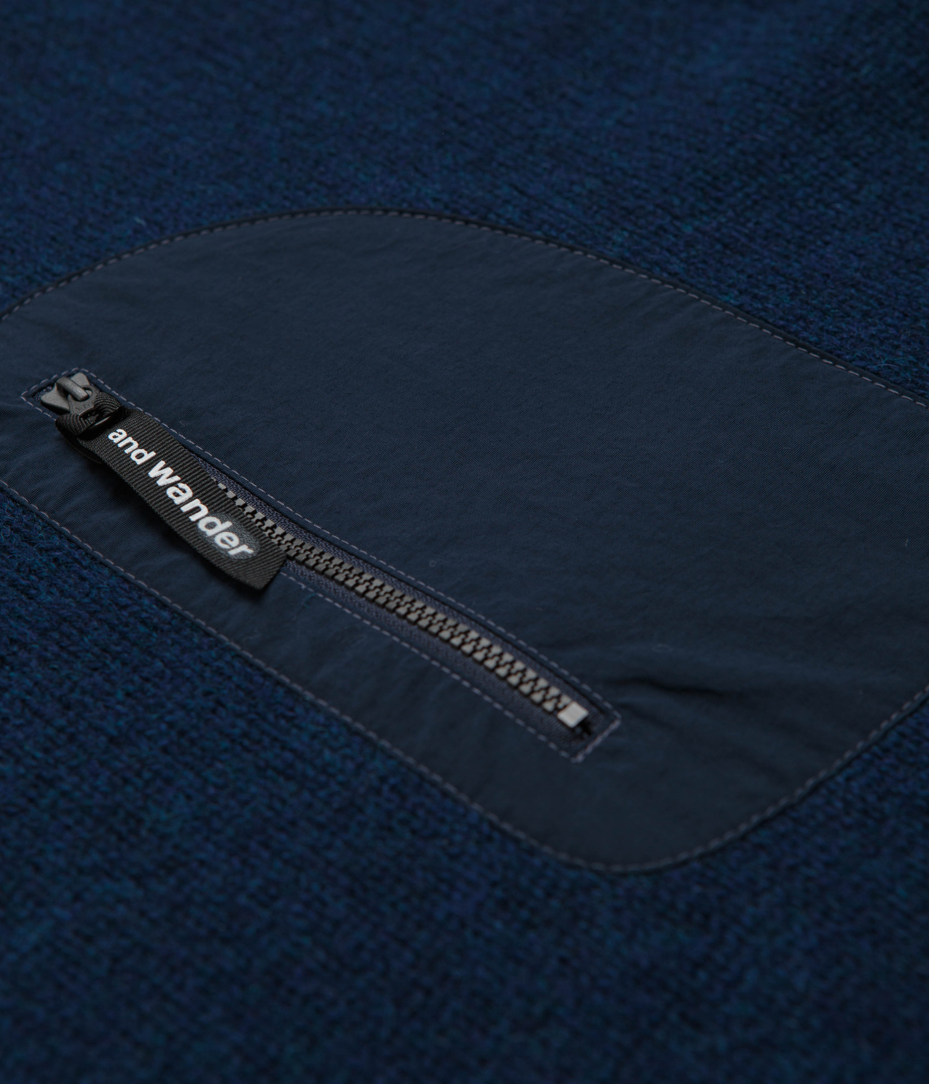 and wander Shetland Wool Sweatshirt - Blue