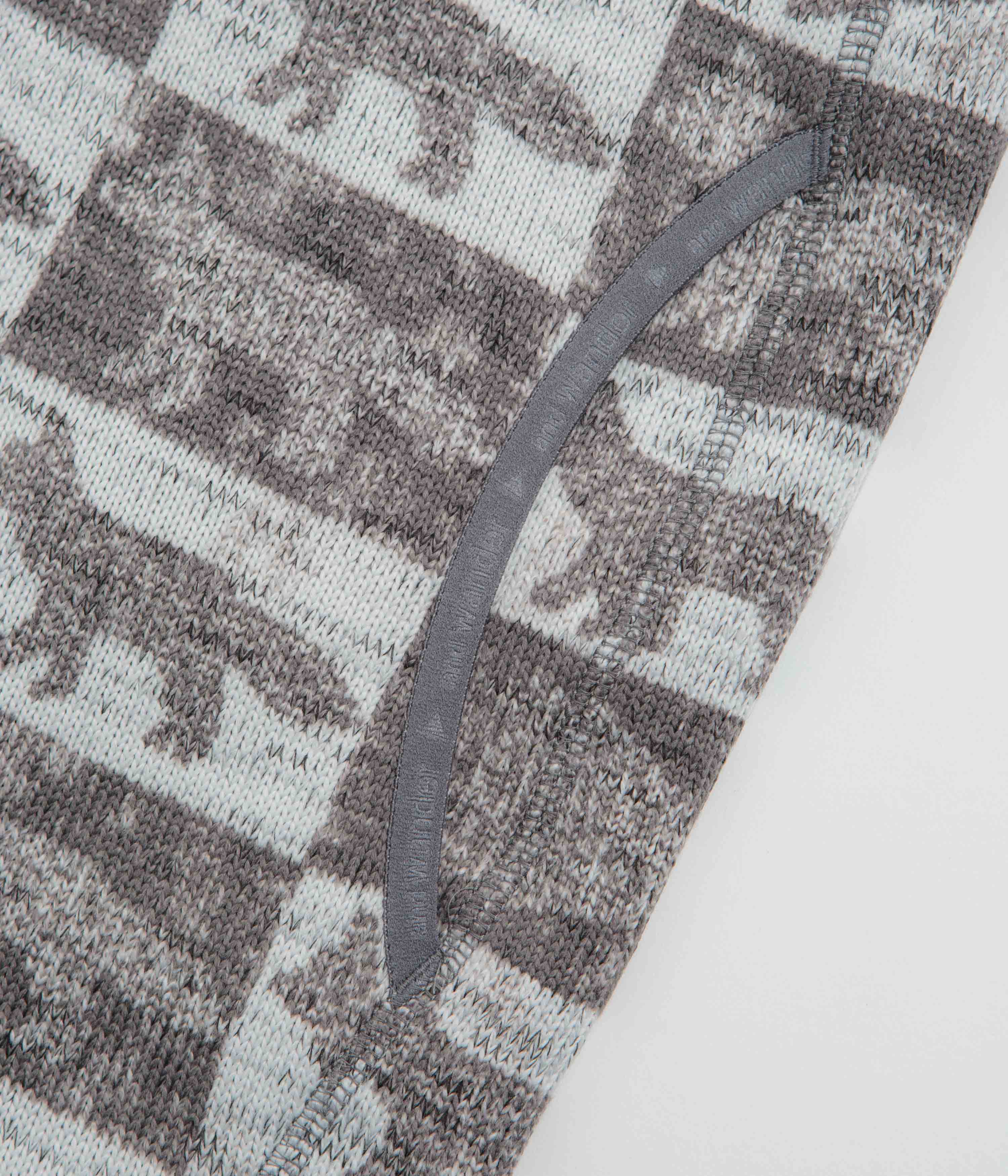 and wander x Maison Kitsune Fox Checkers Pullover Fleece - Grey