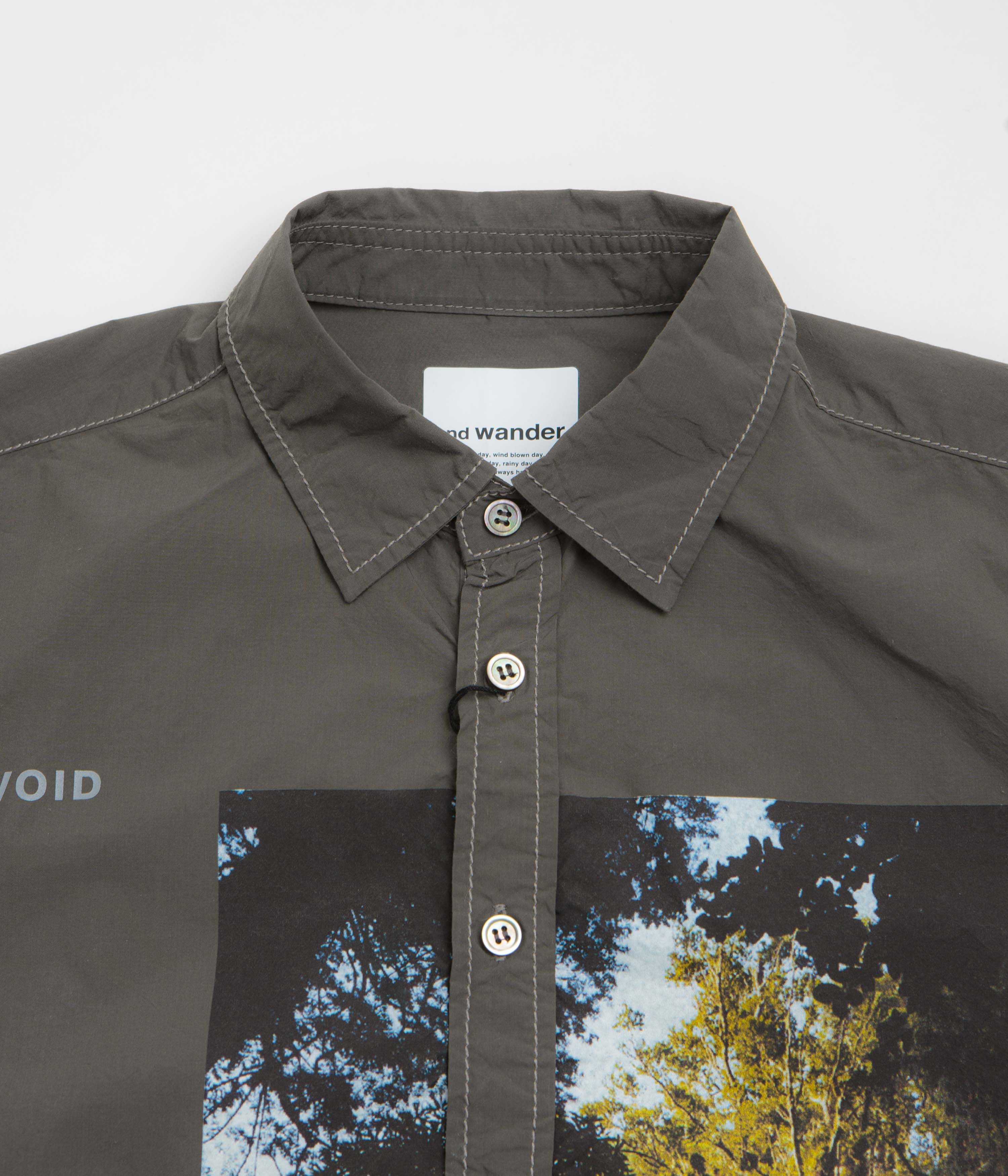 and wander x Naoki Ishikawa The Void Tree Shirt - Charcoal
