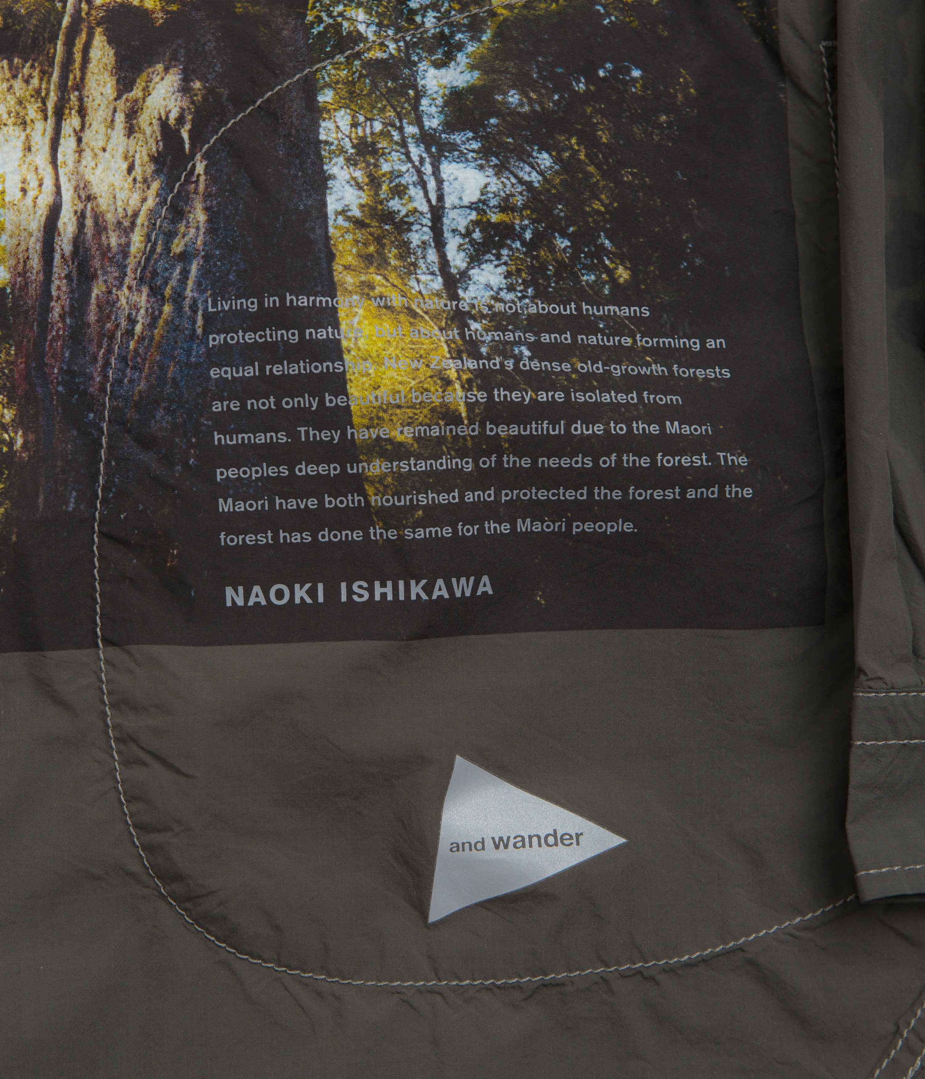 and wander x Naoki Ishikawa The Void Tree Shirt - Charcoal