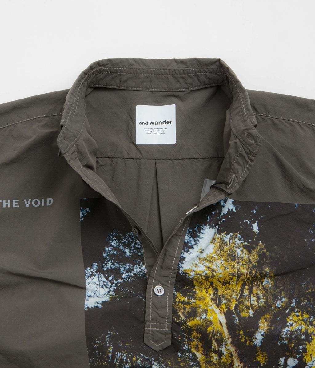 and wander x Naoki Ishikawa The Void Tree Shirt - Charcoal