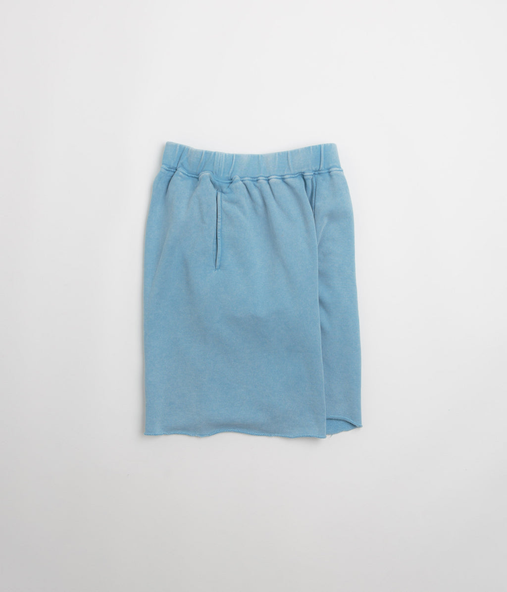 Aries Aged Ancient Column Sweat Shorts - Pale Blue
