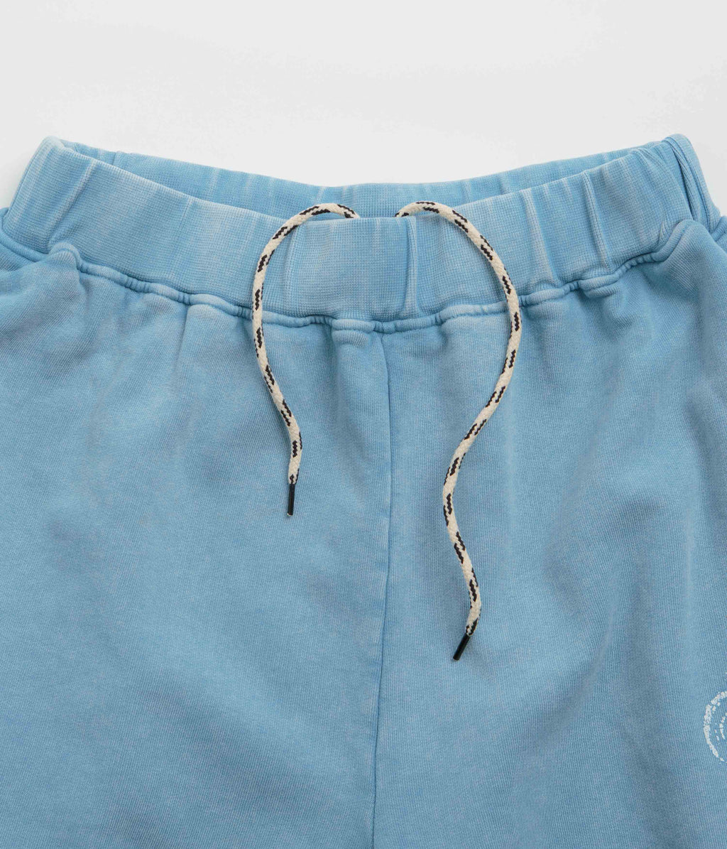 Aries Aged Ancient Column Sweat Shorts - Pale Blue