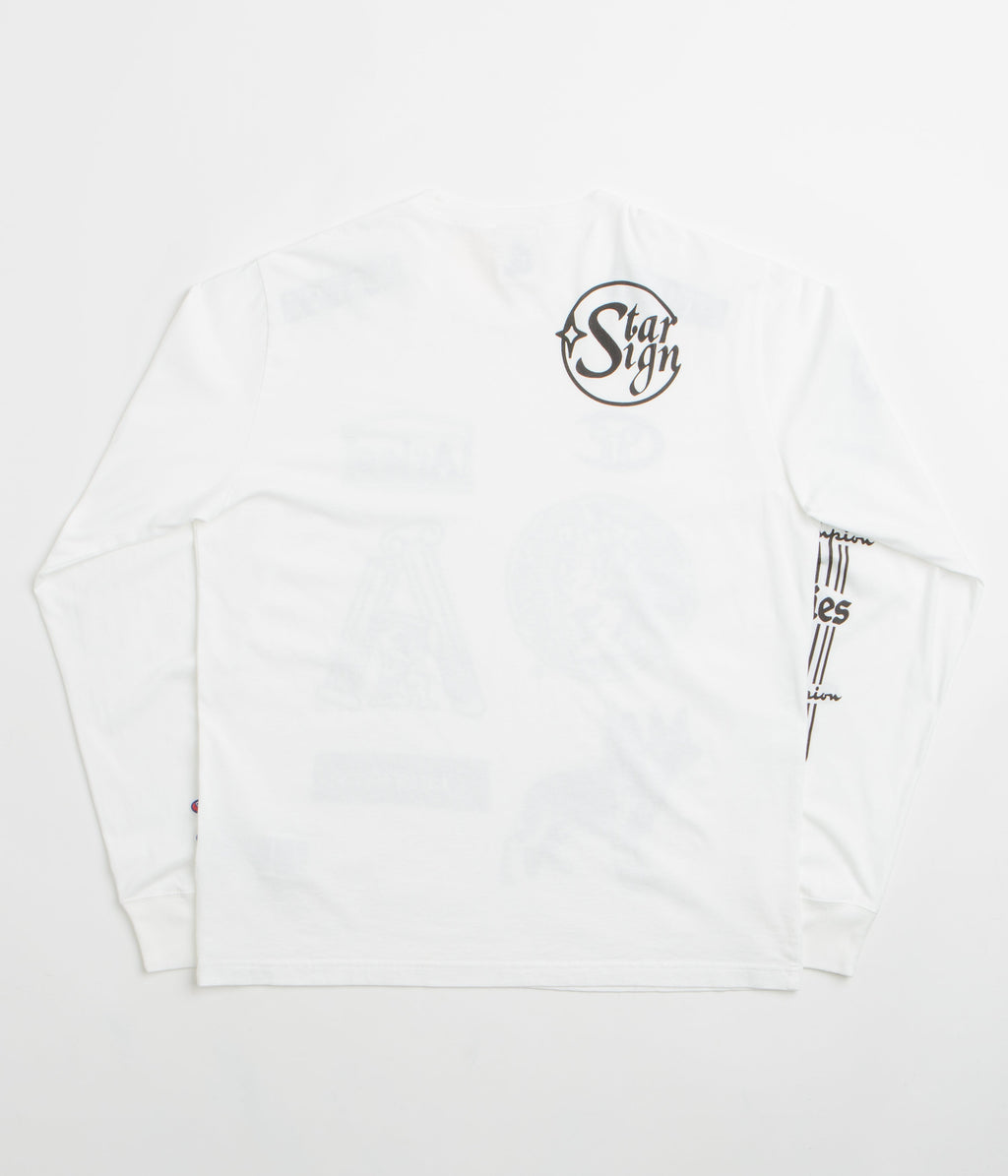 Champion x Aries Sponsor Long Sleeve T-Shirt - White