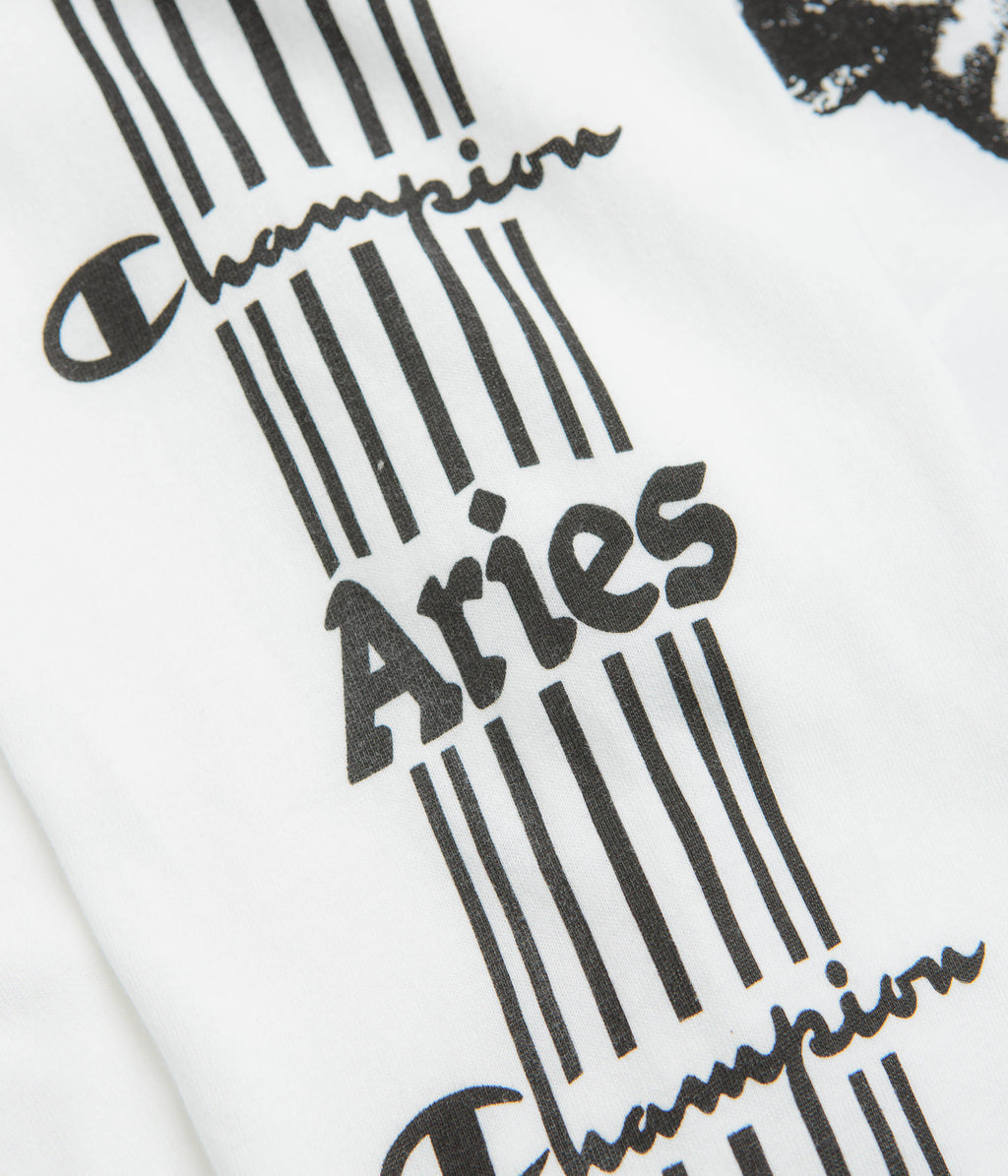 Champion x Aries Sponsor Long Sleeve T-Shirt - White