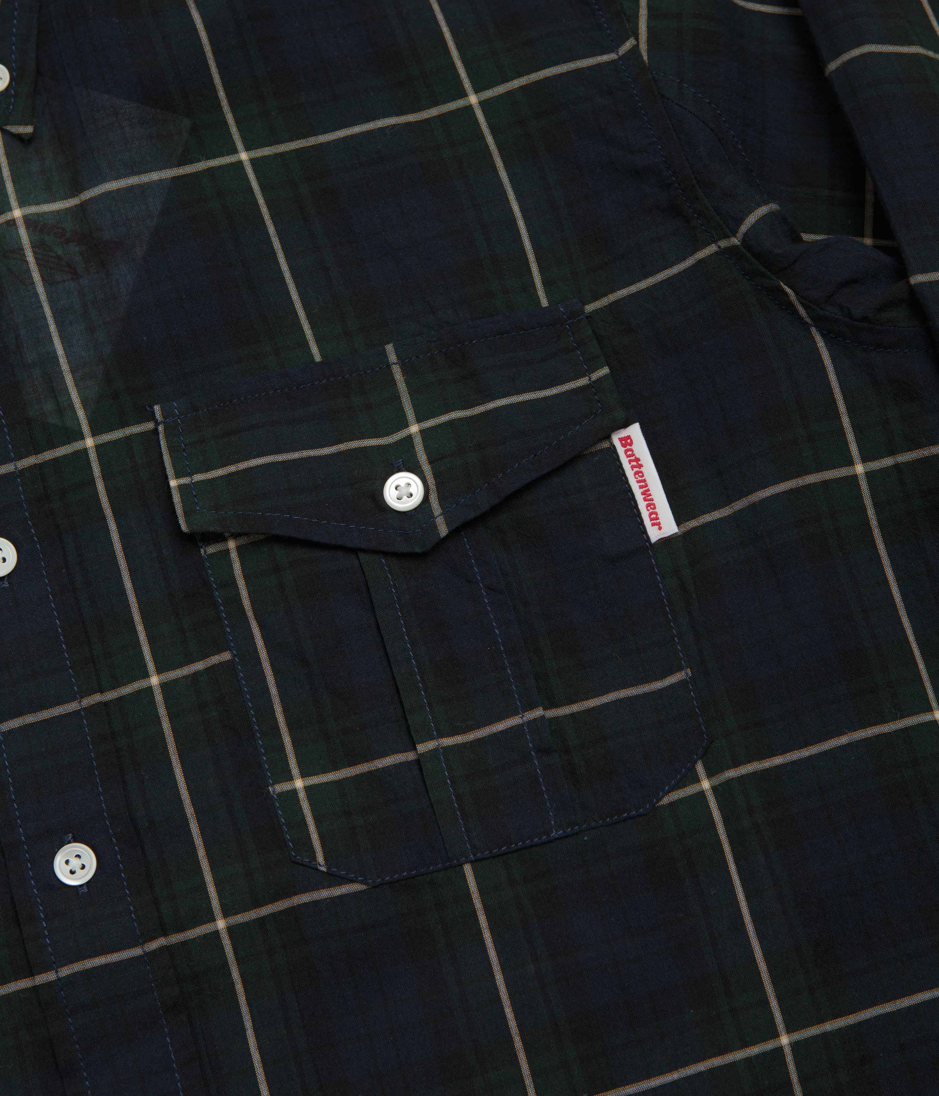 Battenwear BD Scout Shirt - Navy Plaid
