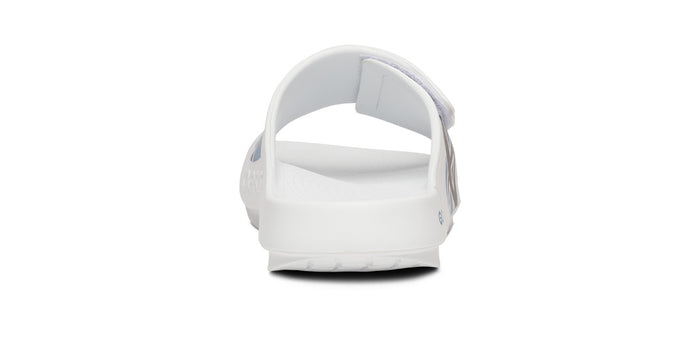 BAUER/OOFOS OOahh Sport Flex Sandal – White back view