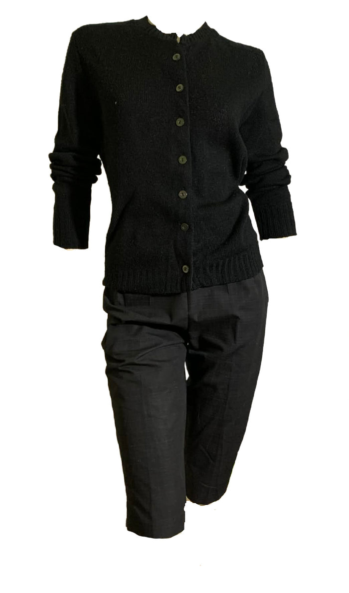 Black and Grey Shadow Plaid Pedal Pusher Pants circa 1960s