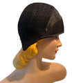 Black Art Deco Silk and Sisal Cloche Hat circa 1920s