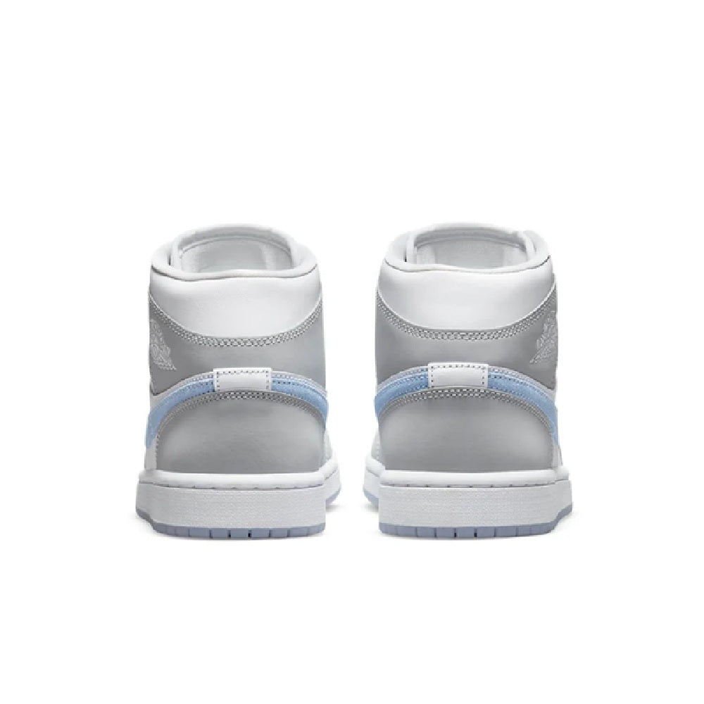 Women's Air Jordan 1 Mid White/Aluminum-Wolf Grey (BQ6472 105)