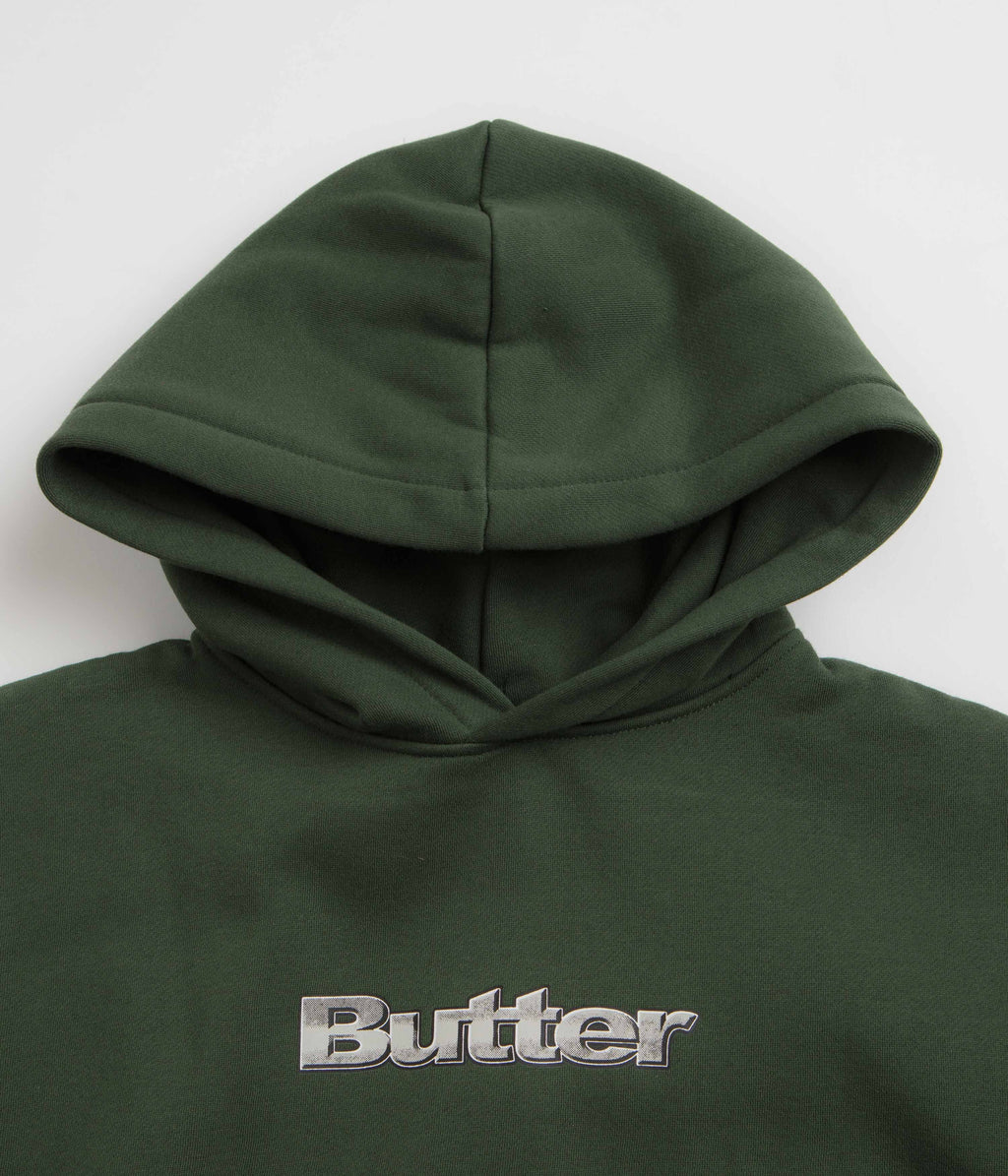 Butter Goods Alloy Logo Hoodie - Bottle Green