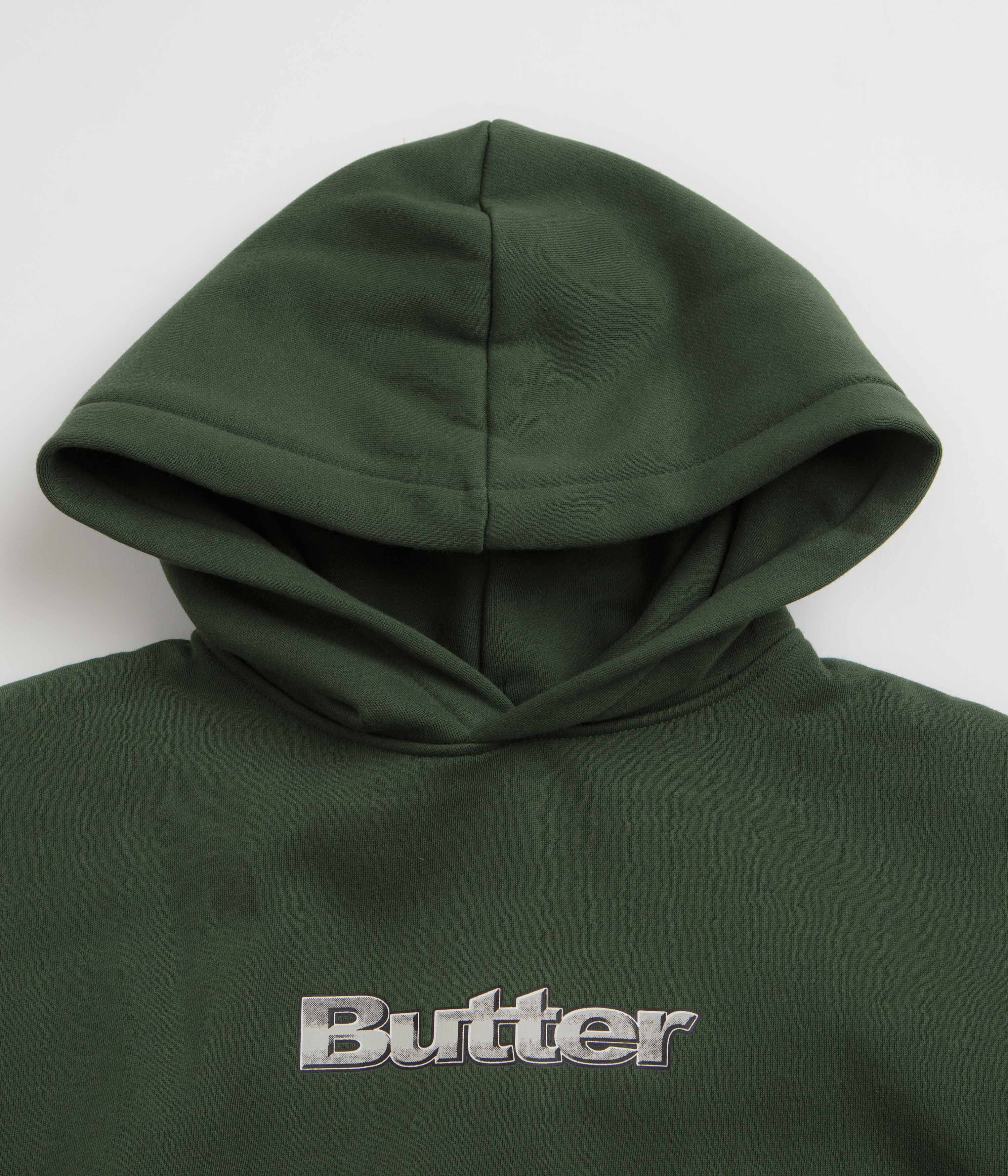 Butter Goods Alloy Logo Hoodie - Bottle Green