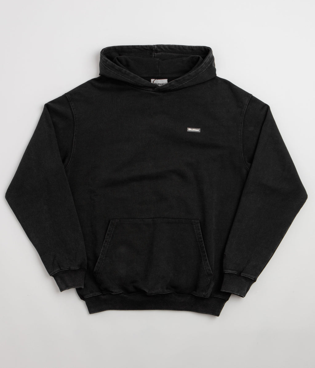 Butter Goods Basic Hoodie - Washed Black / Black