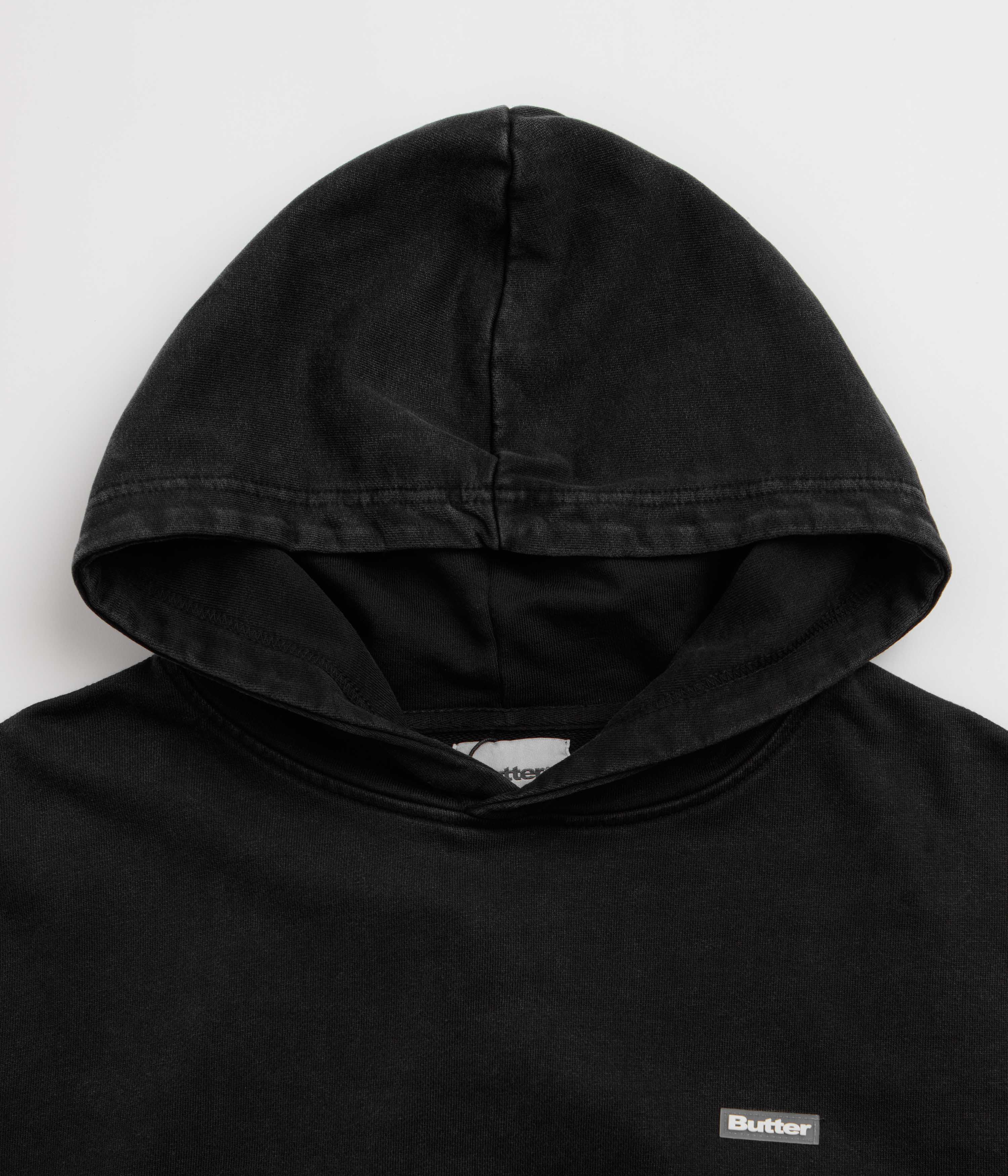 Butter Goods Basic Hoodie - Washed Black / Black