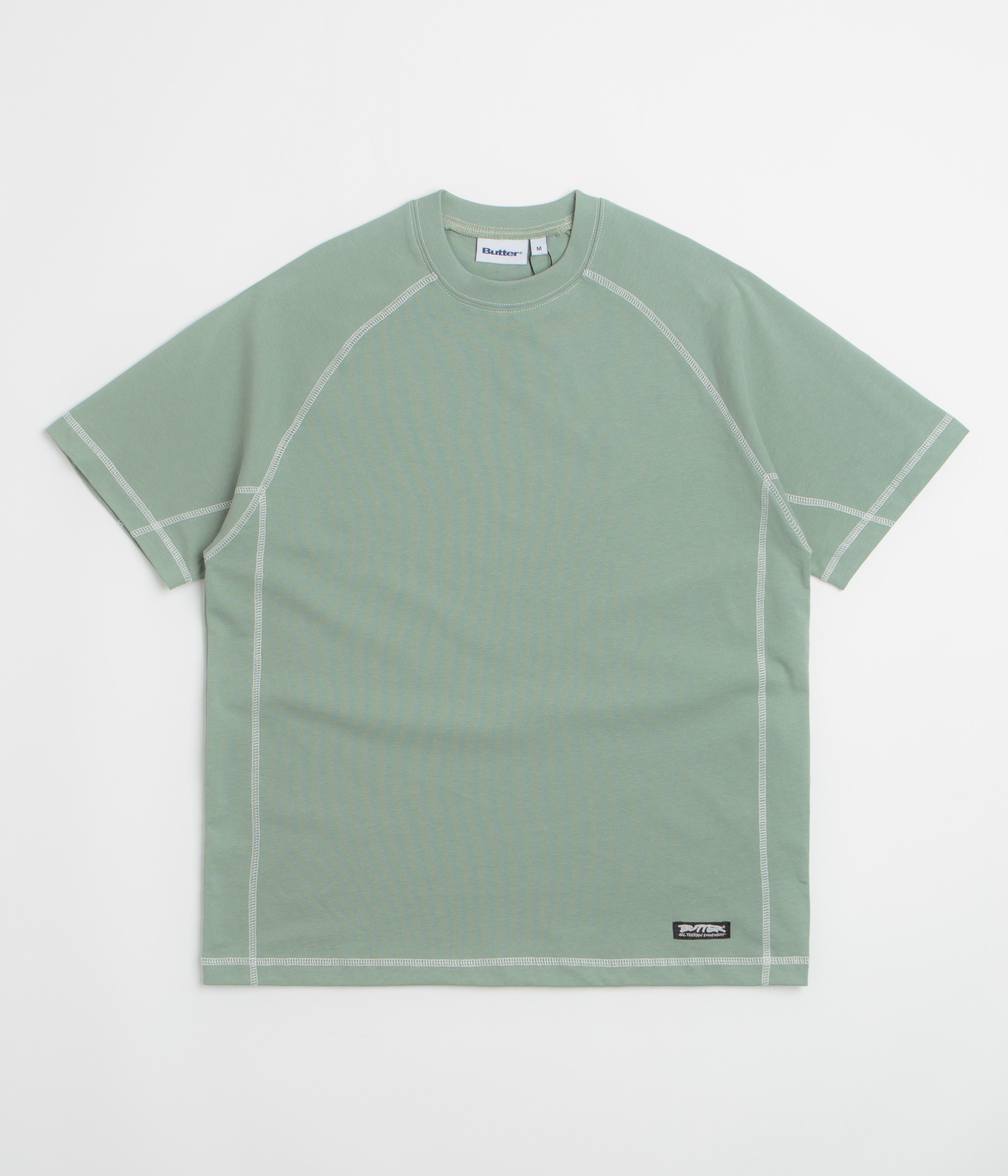 Butter Goods Cliff Contrast T-Shirt - Dull Mint