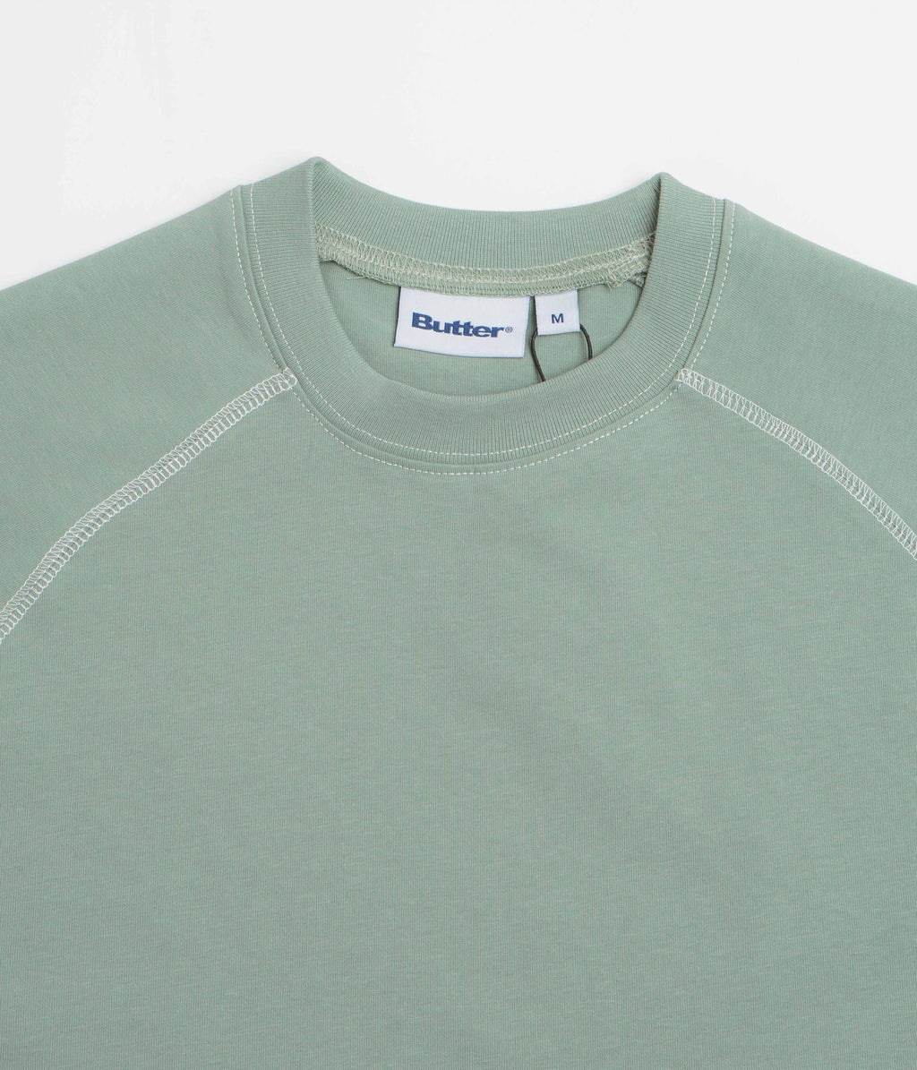 Butter Goods Cliff Contrast T-Shirt - Dull Mint