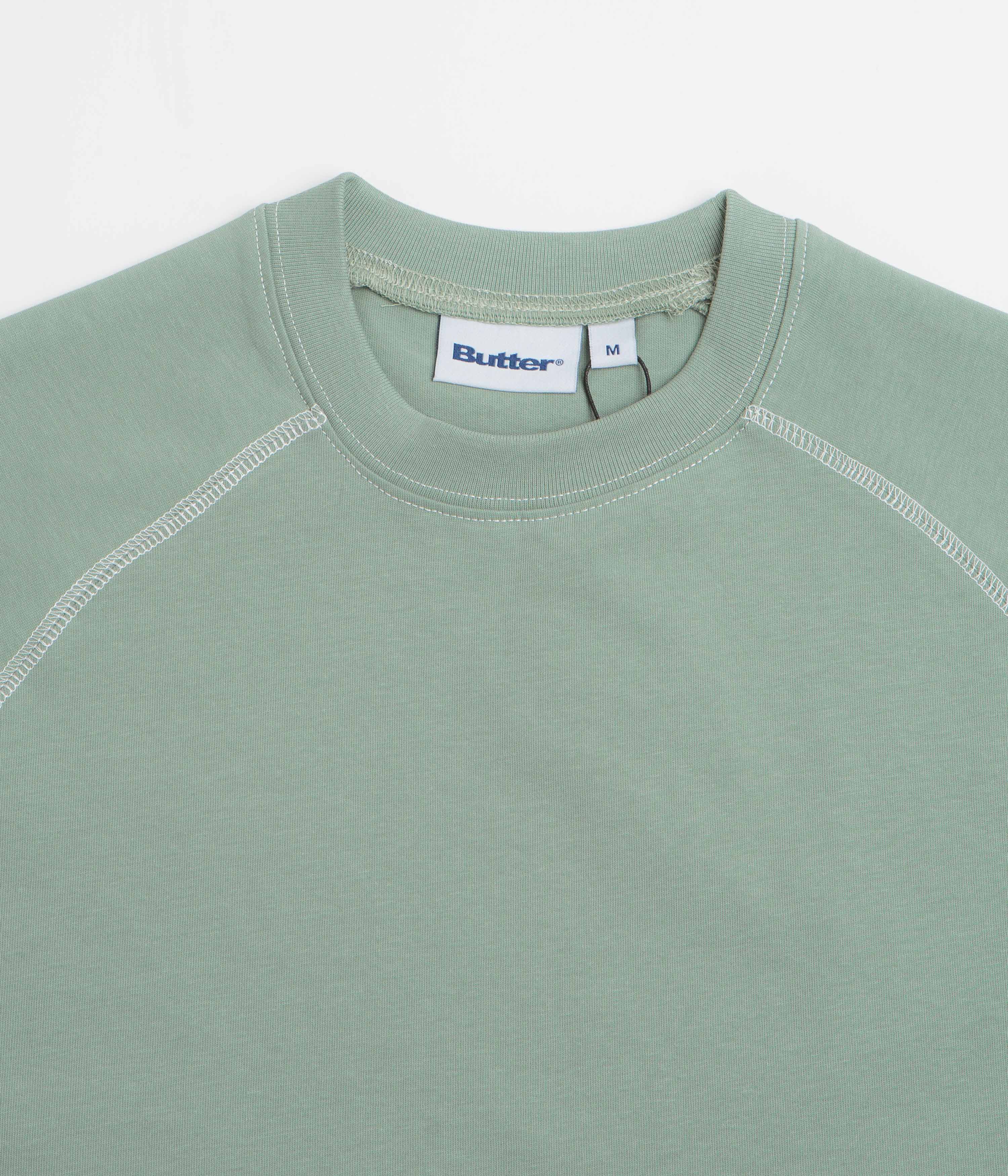 Butter Goods Cliff Contrast T-Shirt - Dull Mint