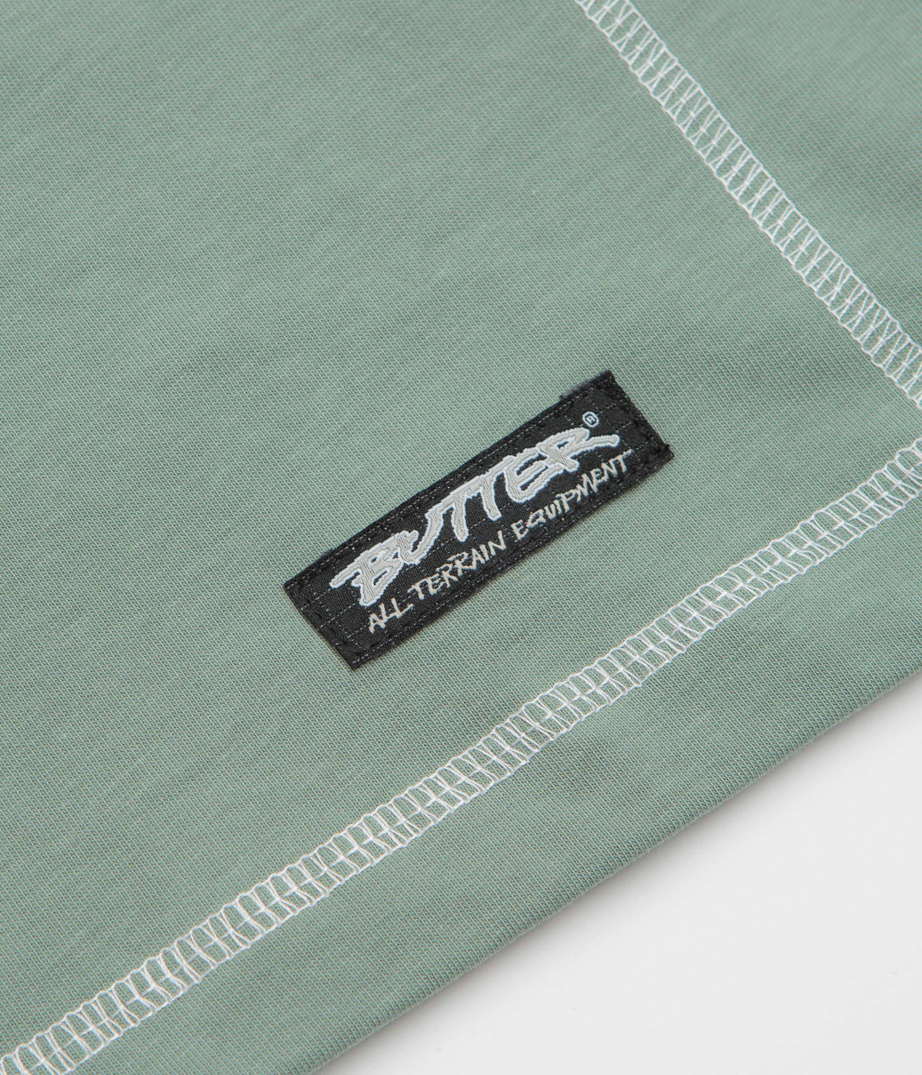 Butter Goods Cliff Contrast T-Shirt - Dull Mint