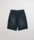 Butter Goods Distressed Big Denim Shorts - Washed Dark Blue