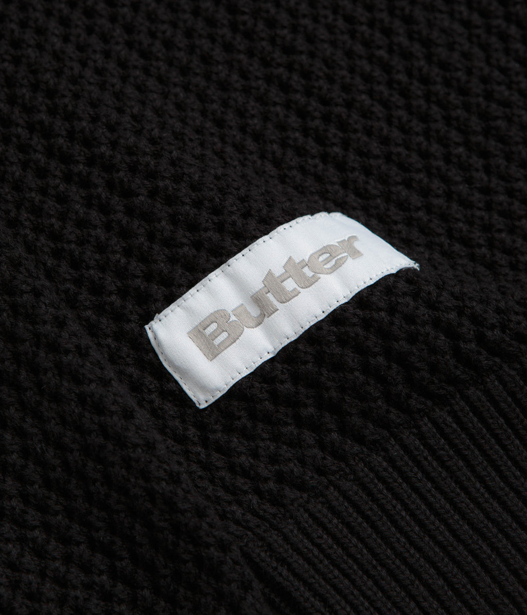 Butter Goods Scribble Knit Sweatshirt - Black