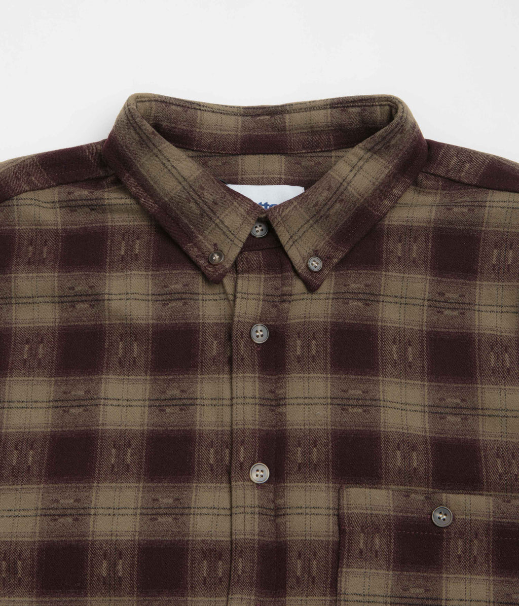 Butter Goods Sirocco Shirt - Plum / Taupe
