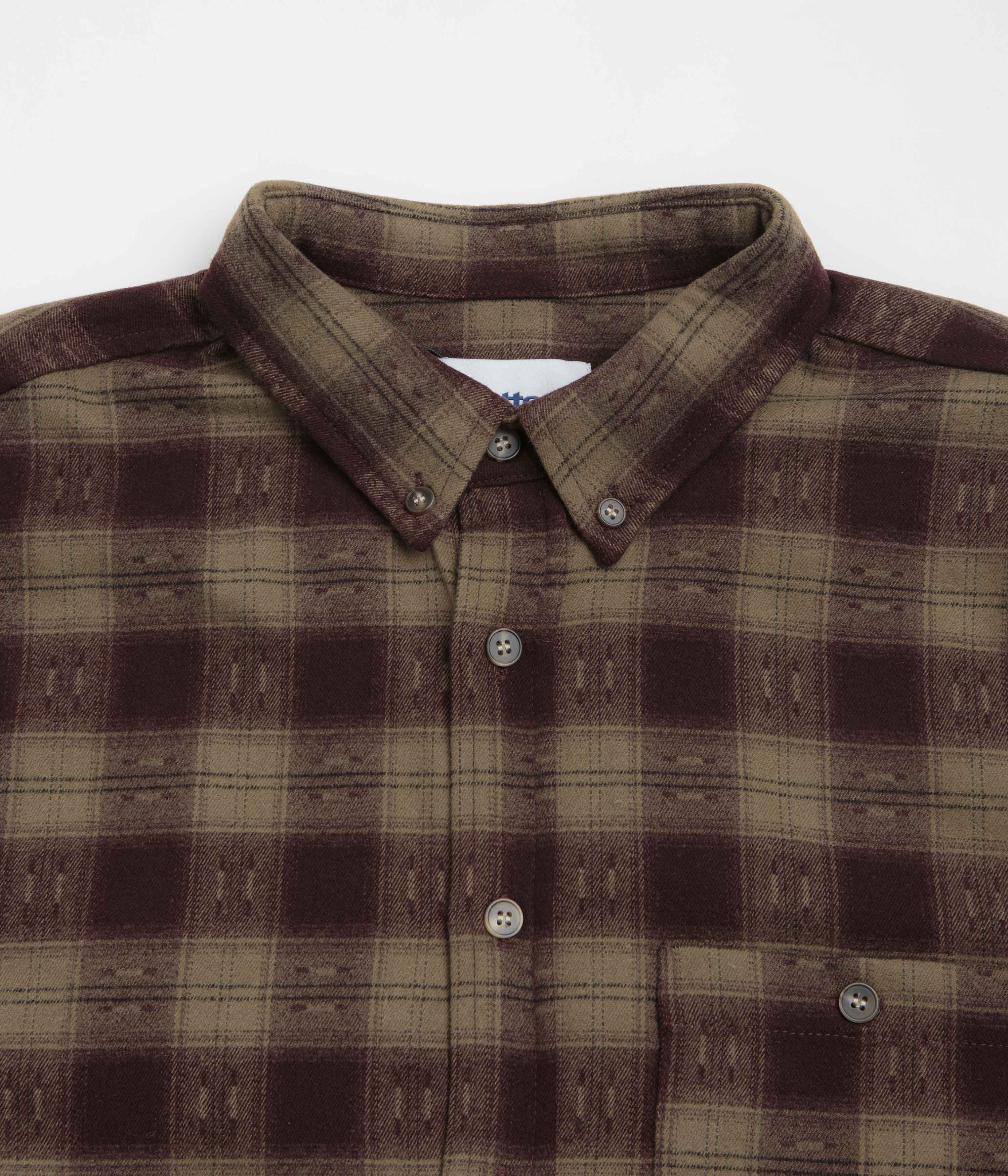Butter Goods Sirocco Shirt - Plum / Taupe