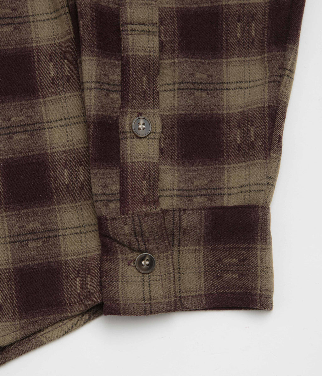 Butter Goods Sirocco Shirt - Plum / Taupe