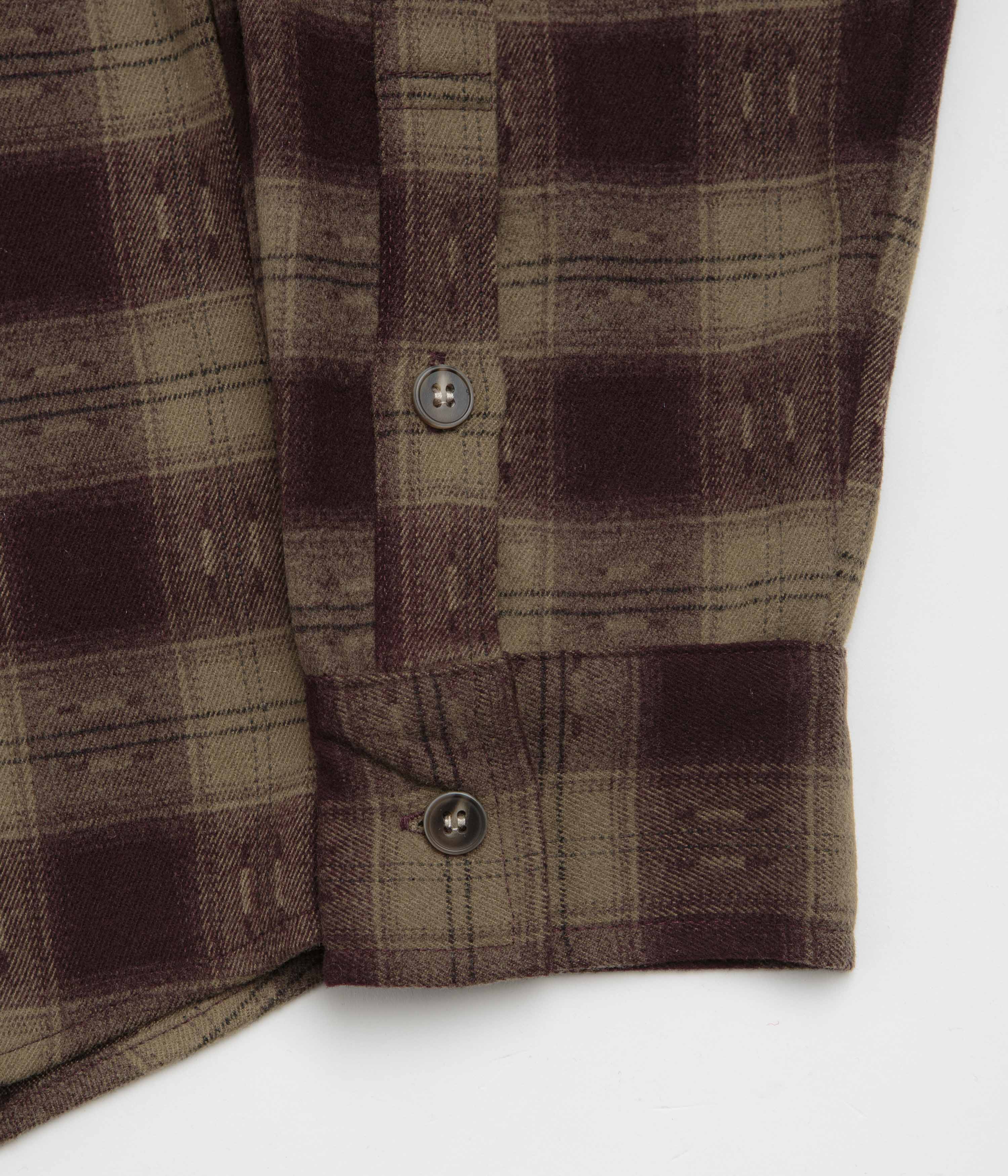 Butter Goods Sirocco Shirt - Plum / Taupe