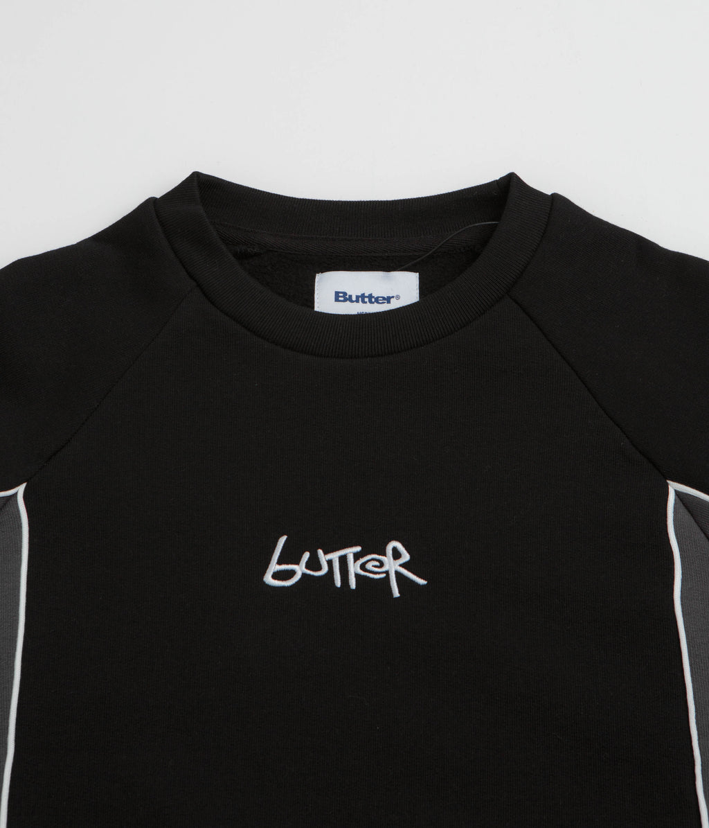 Butter Goods Tread Crewneck Sweatshirt - Black / Charcoal