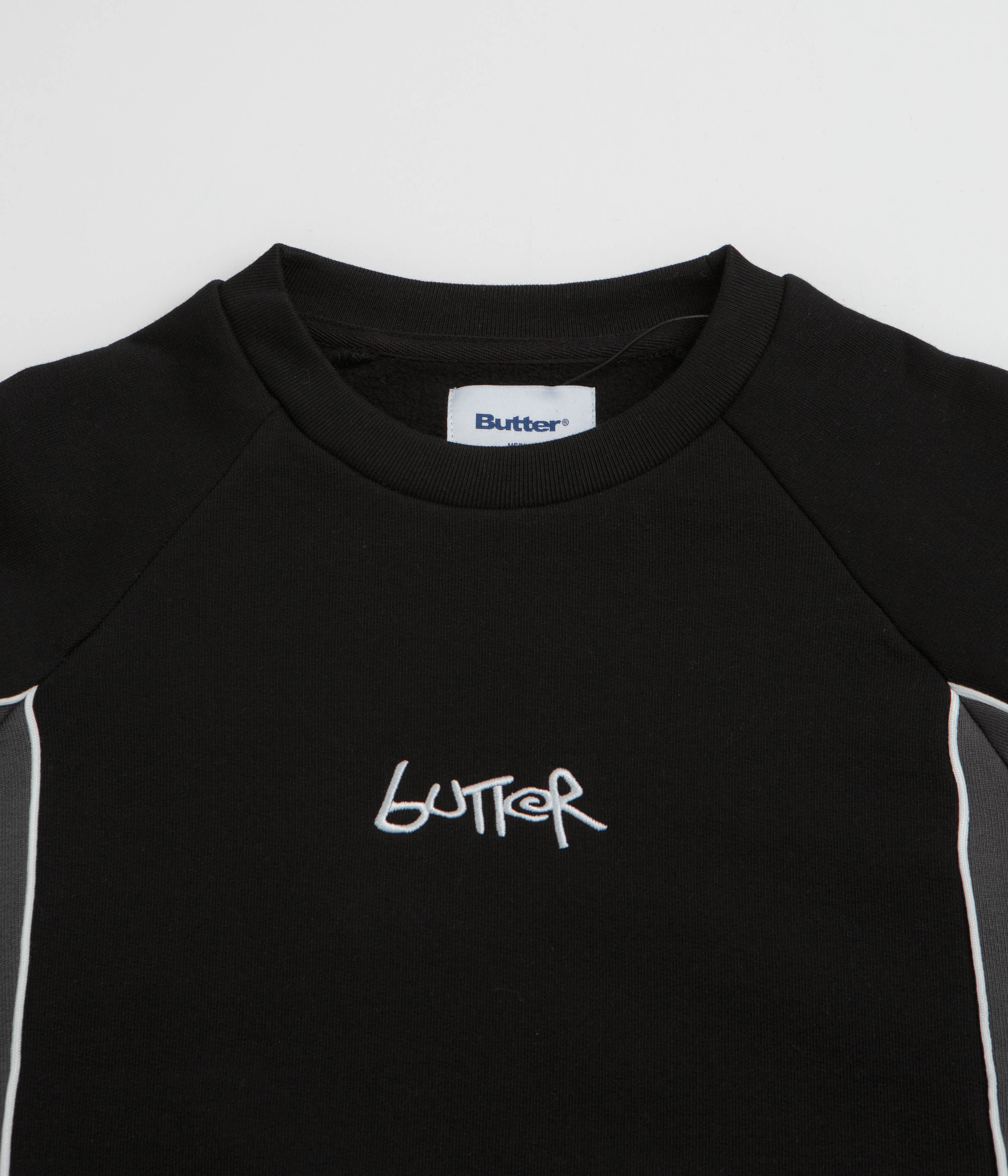 Butter Goods Tread Crewneck Sweatshirt - Black / Charcoal
