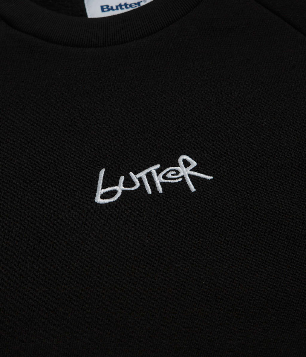 Butter Goods Tread Crewneck Sweatshirt - Black / Charcoal