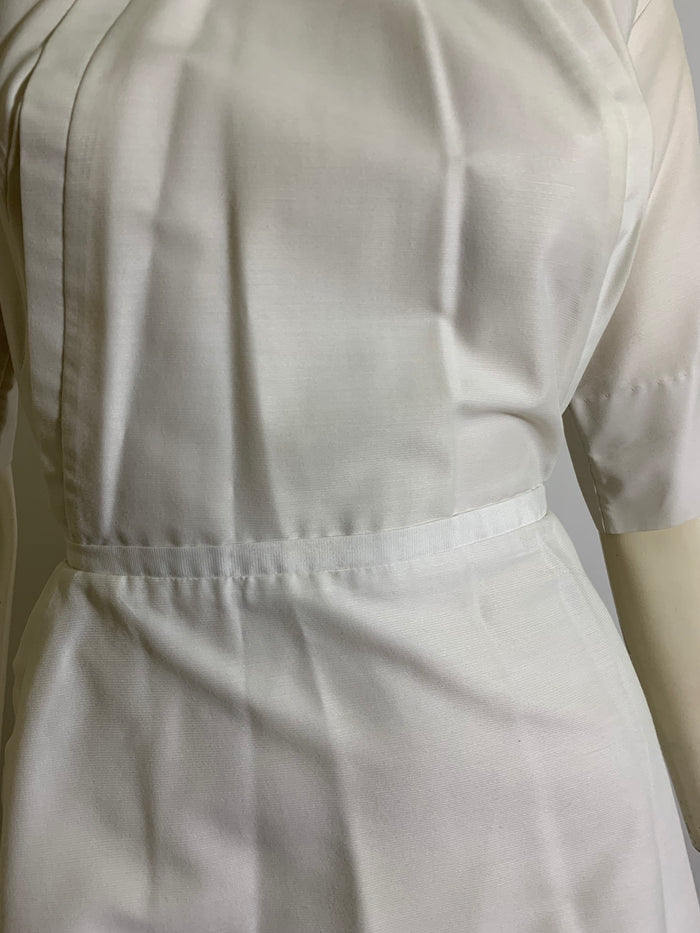Button Back White Nurse Uniform circa 1960s