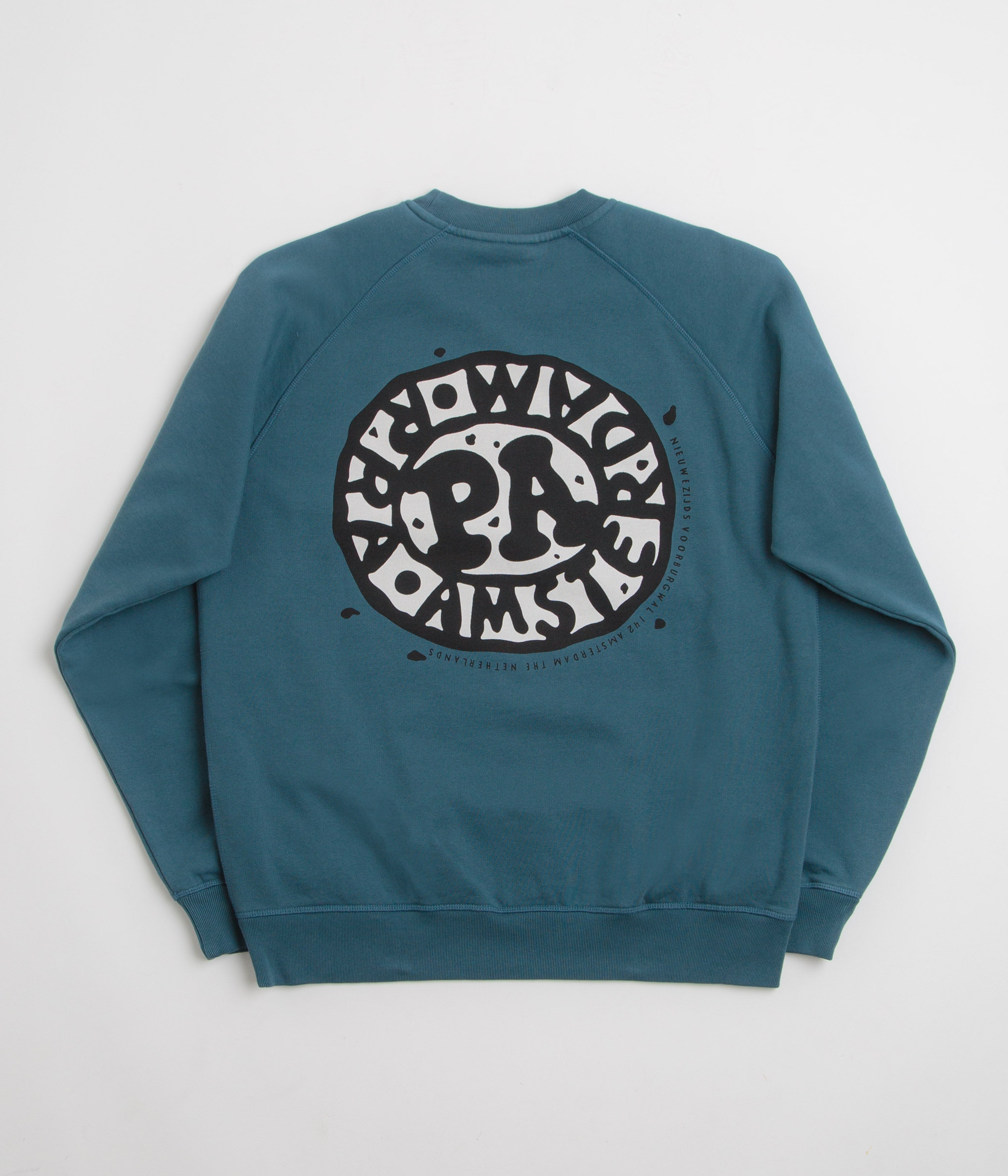 by Parra Amsterdammed Crewneck Sweatshirt - Washed Blue