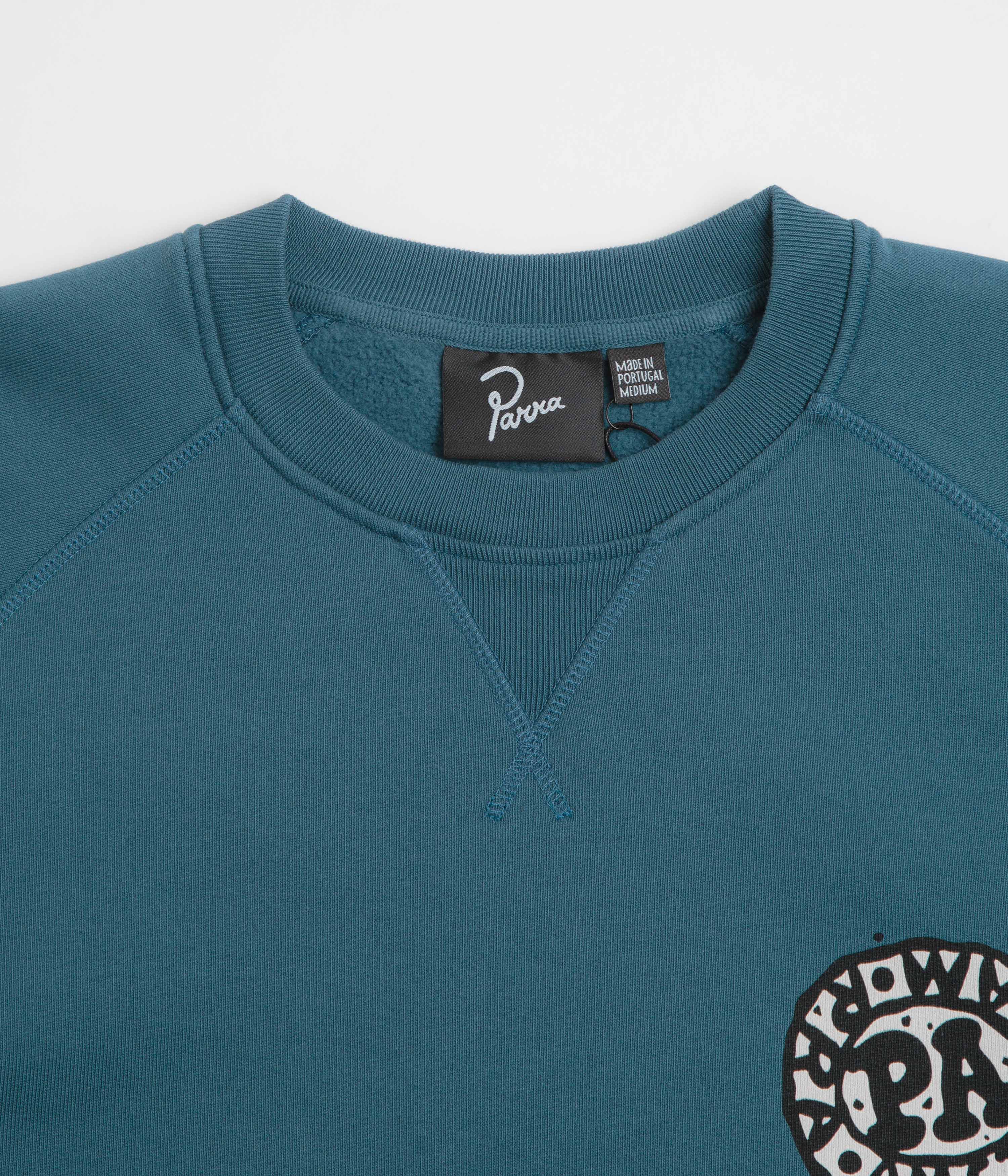 by Parra Amsterdammed Crewneck Sweatshirt - Washed Blue