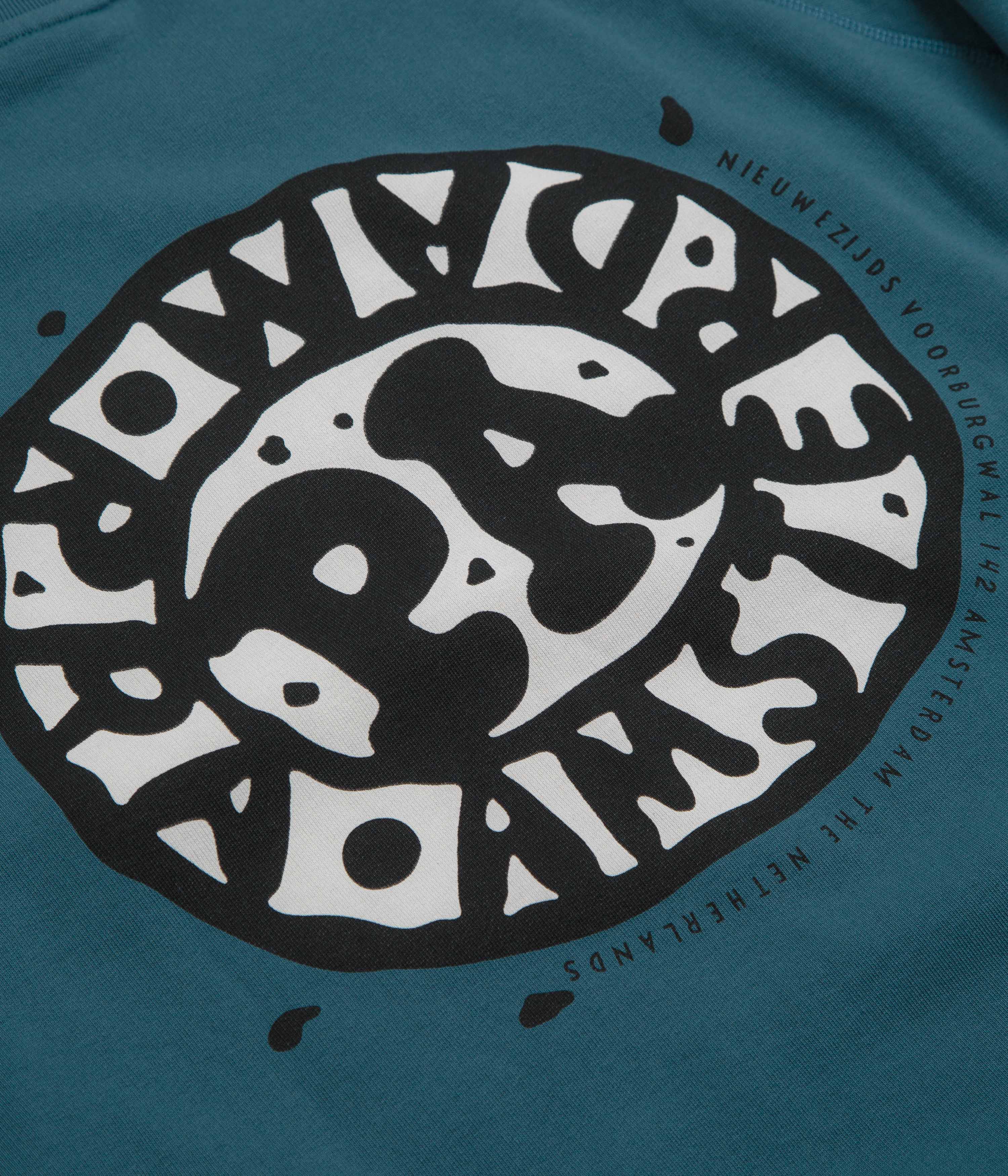 by Parra Amsterdammed Crewneck Sweatshirt - Washed Blue