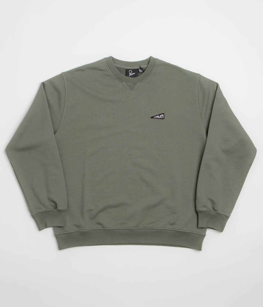 by Parra Flag Logo Crewneck Sweatshirt - Green