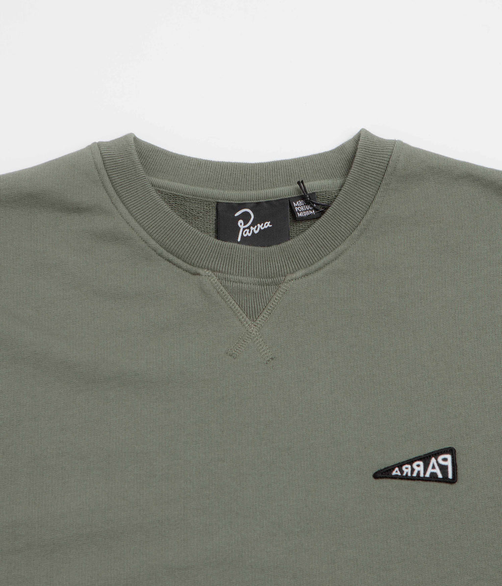 by Parra Flag Logo Crewneck Sweatshirt - Green