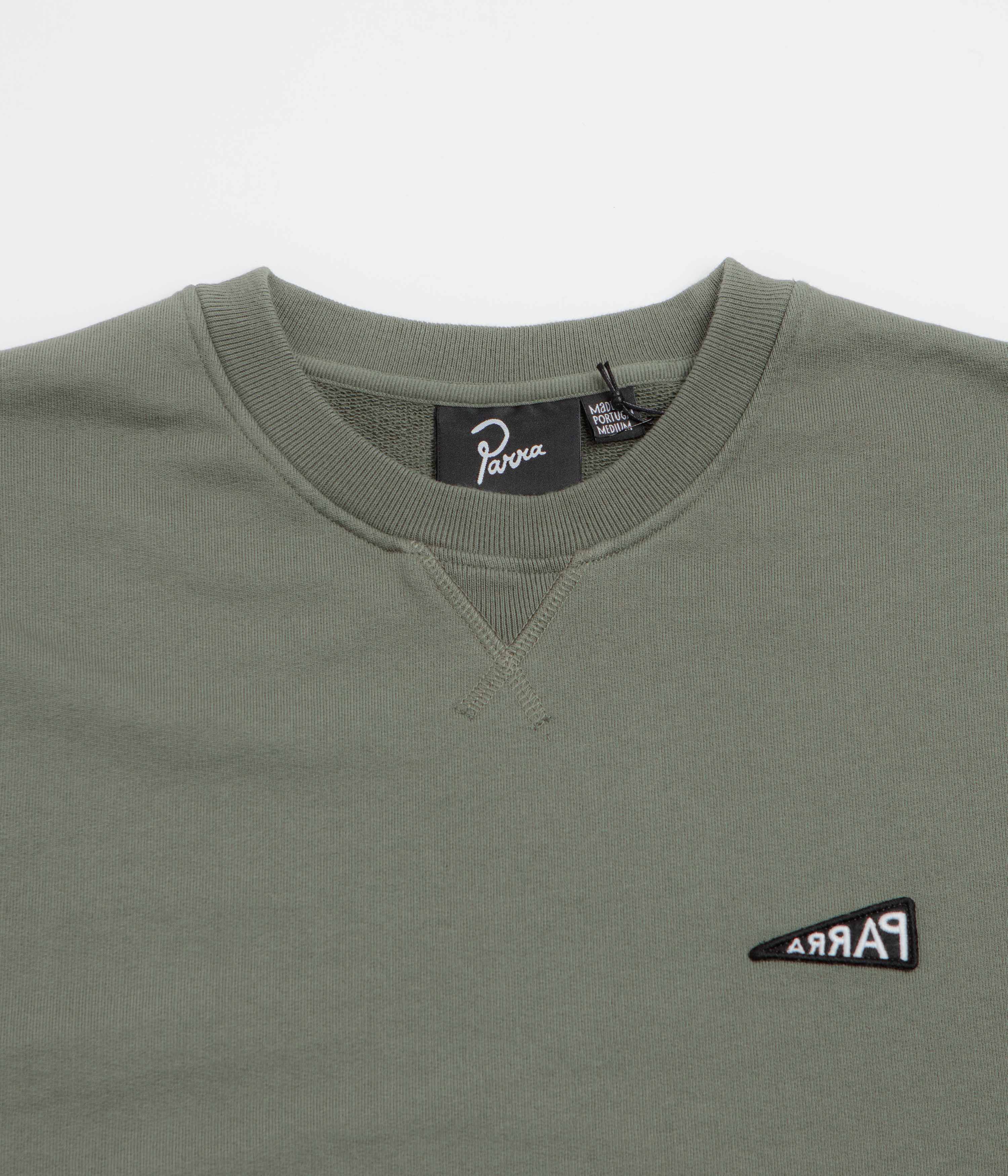 by Parra Flag Logo Crewneck Sweatshirt - Green