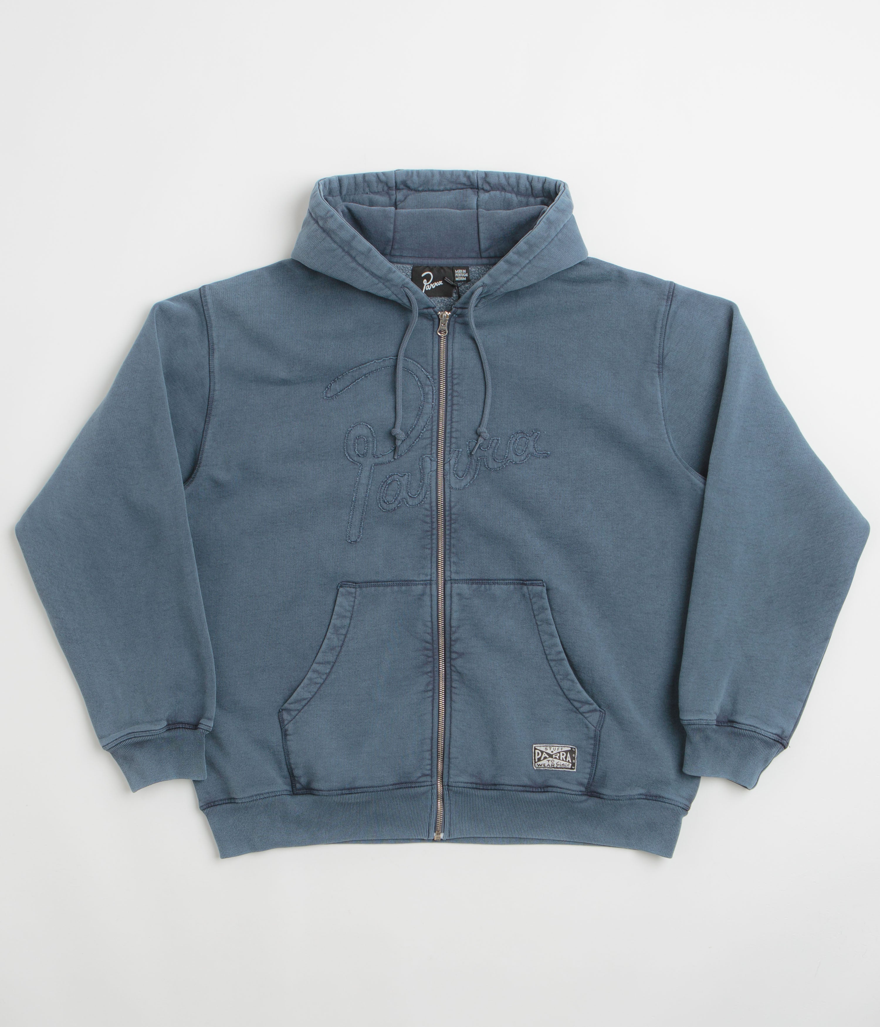 by Parra Not Fade Away Zip Hoodie - Washed Dark Grey