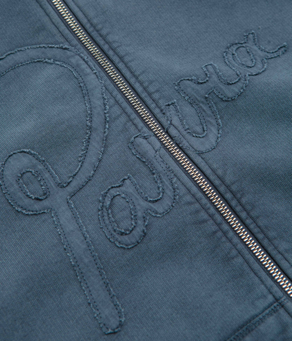 by Parra Not Fade Away Zip Hoodie - Washed Dark Grey