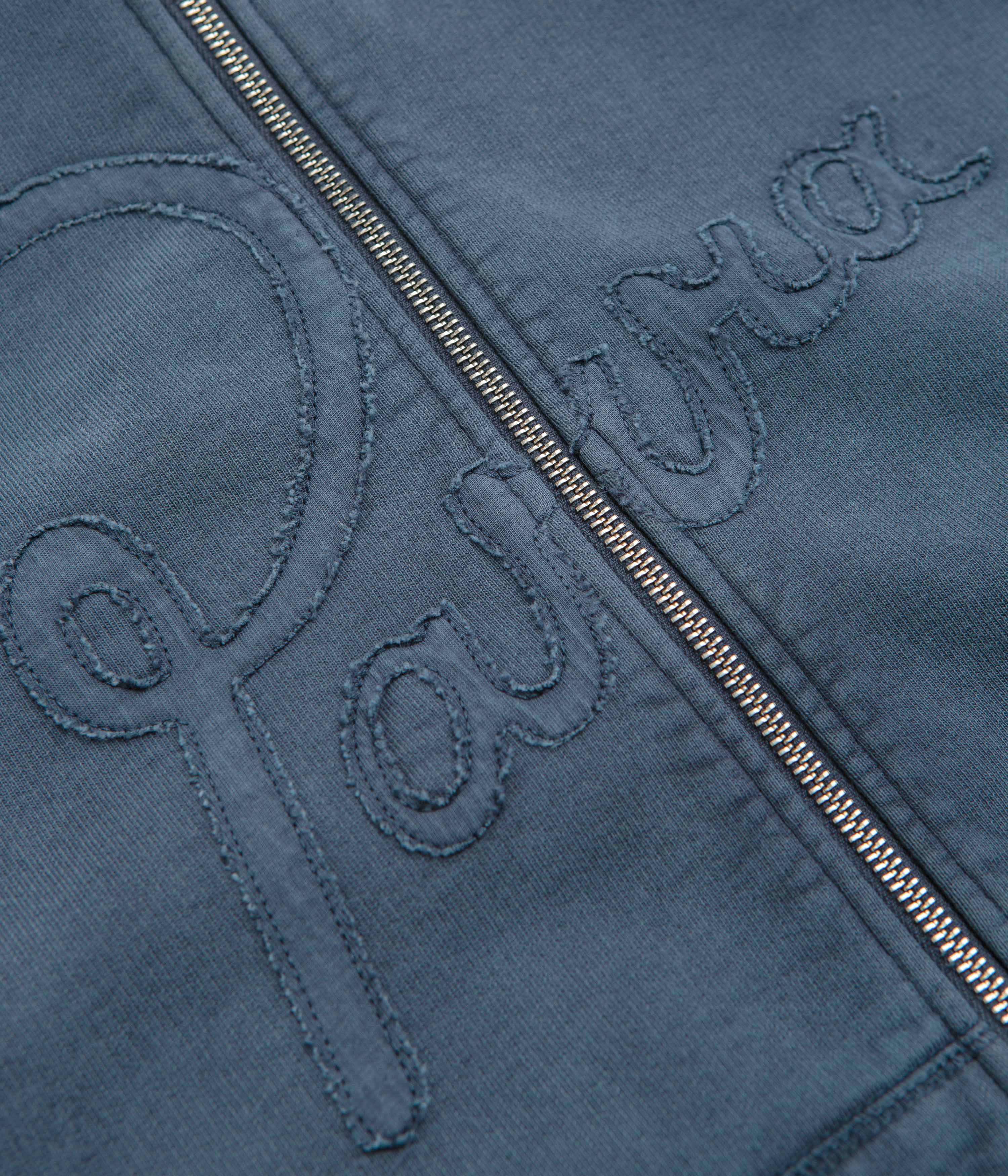 by Parra Not Fade Away Zip Hoodie - Washed Dark Grey