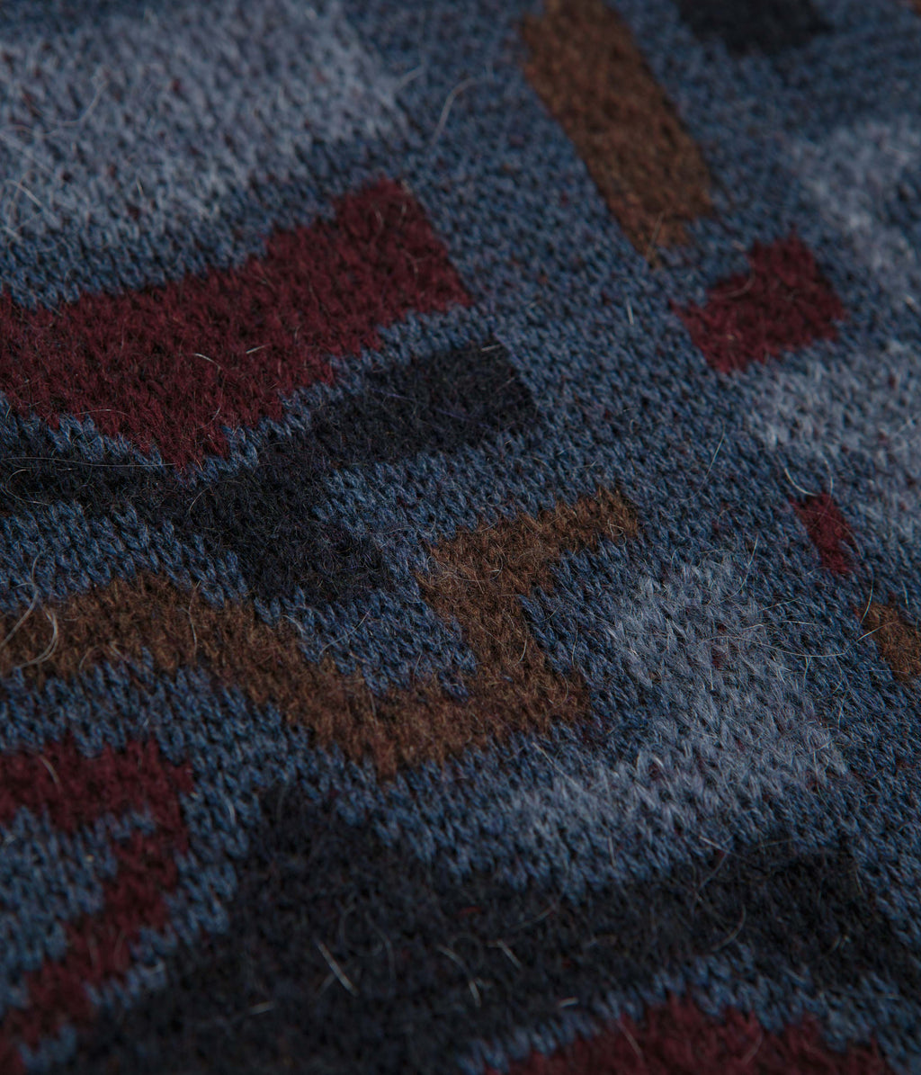by Parra Repeat FTP Booster Knitted Sweatshirt - Blue