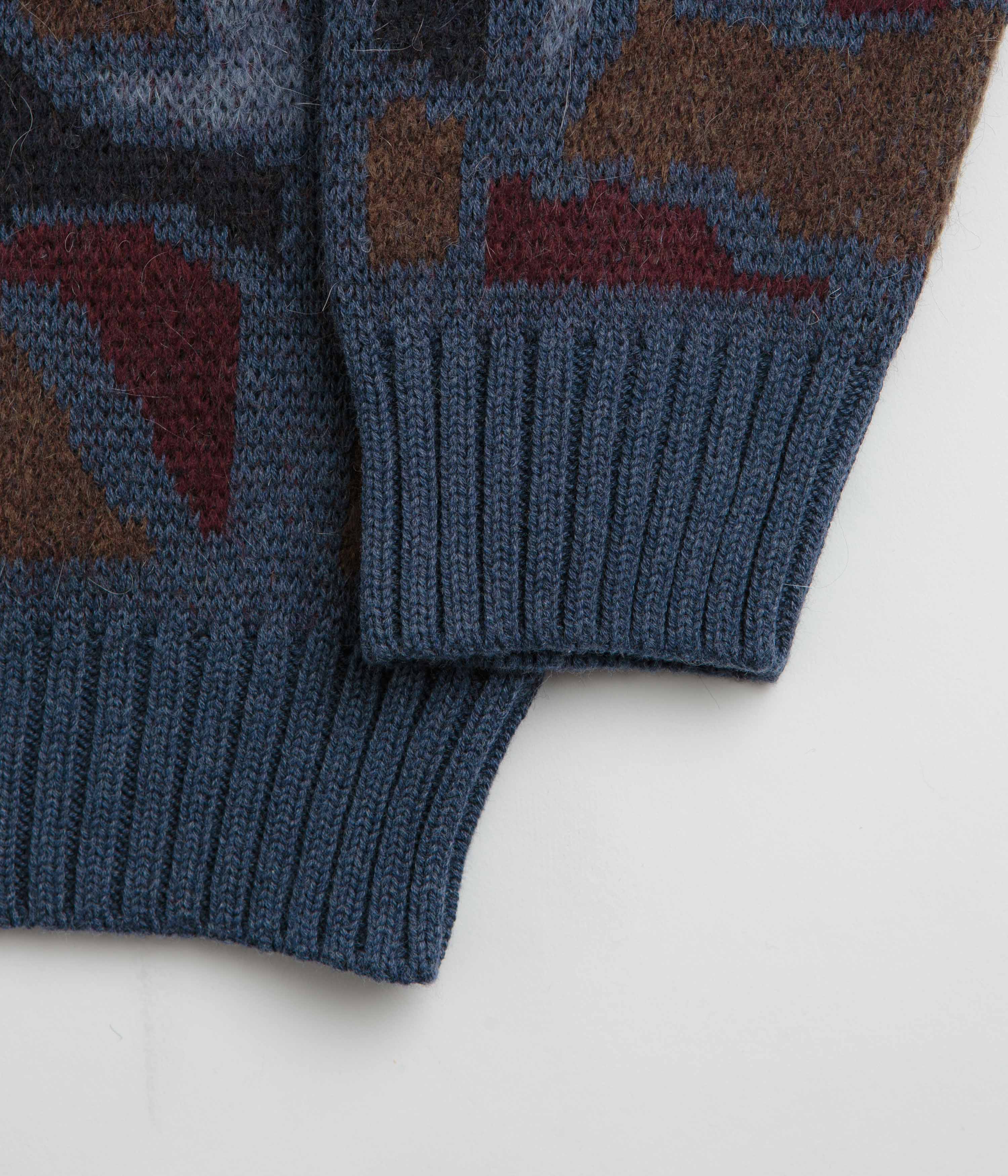 by Parra Repeat FTP Booster Knitted Sweatshirt - Blue