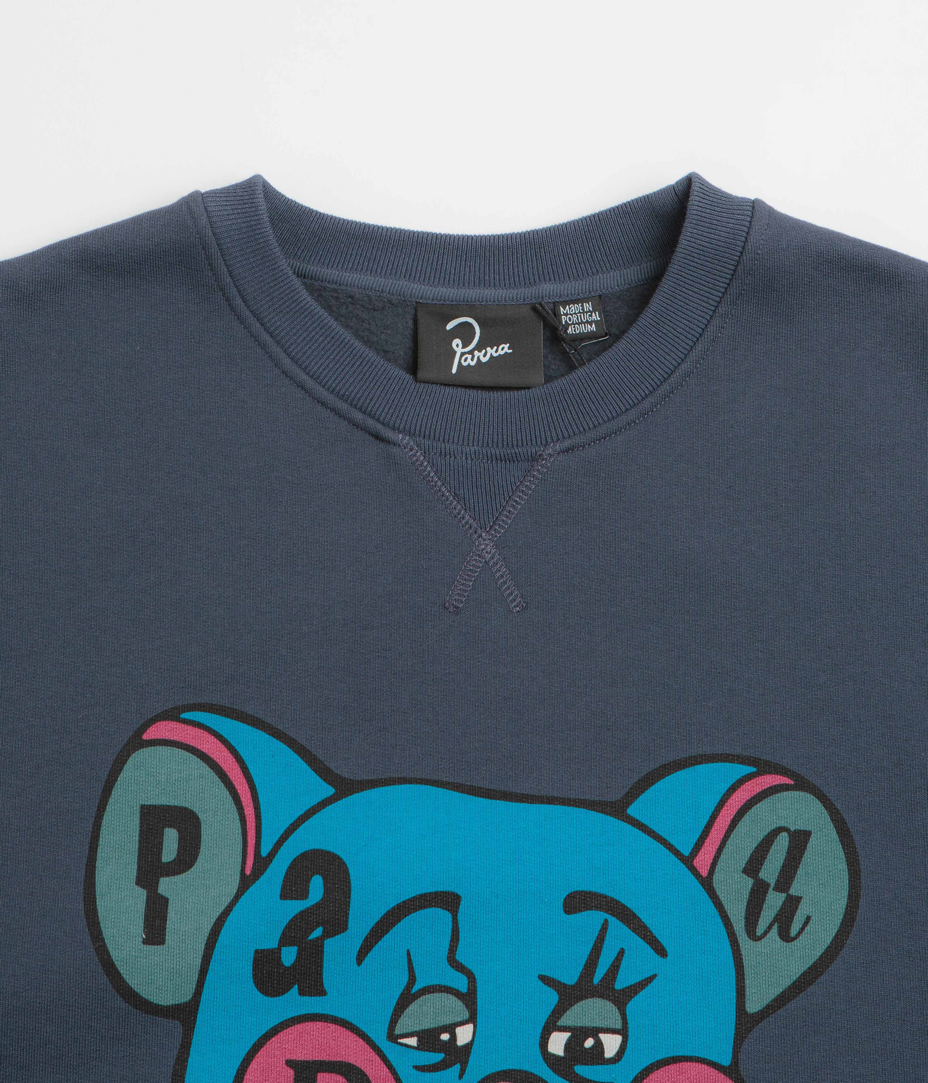 by Parra Tired Champione Crewneck Sweatshirt - Navy Blue