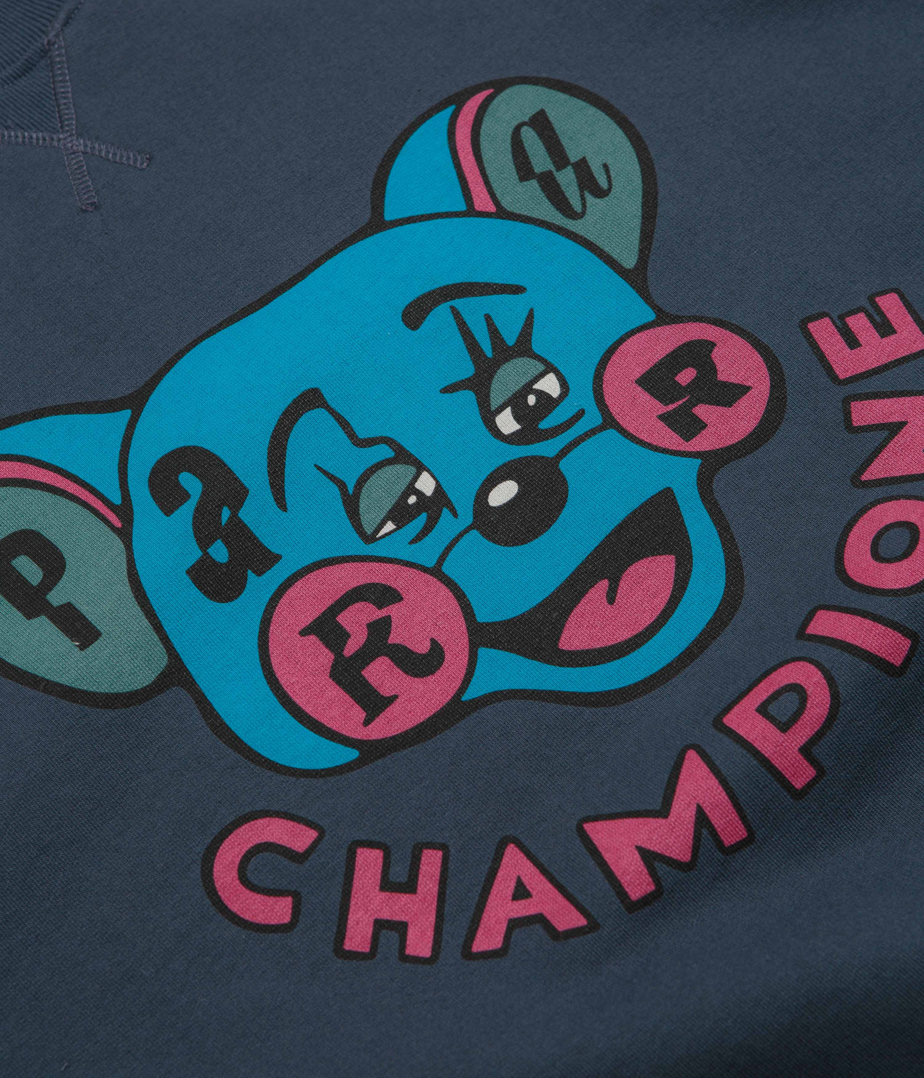 by Parra Tired Champione Crewneck Sweatshirt - Navy Blue