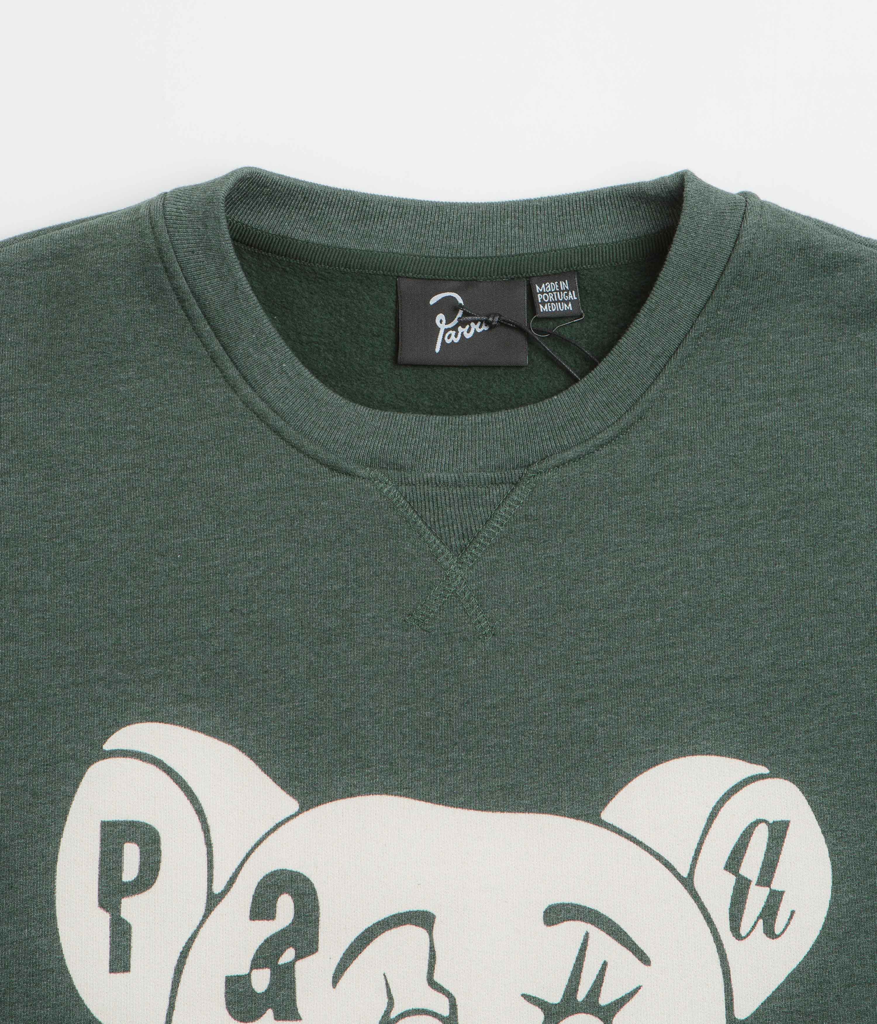 by Parra Tired Champione Crewneck Sweatshirt - Pine Green